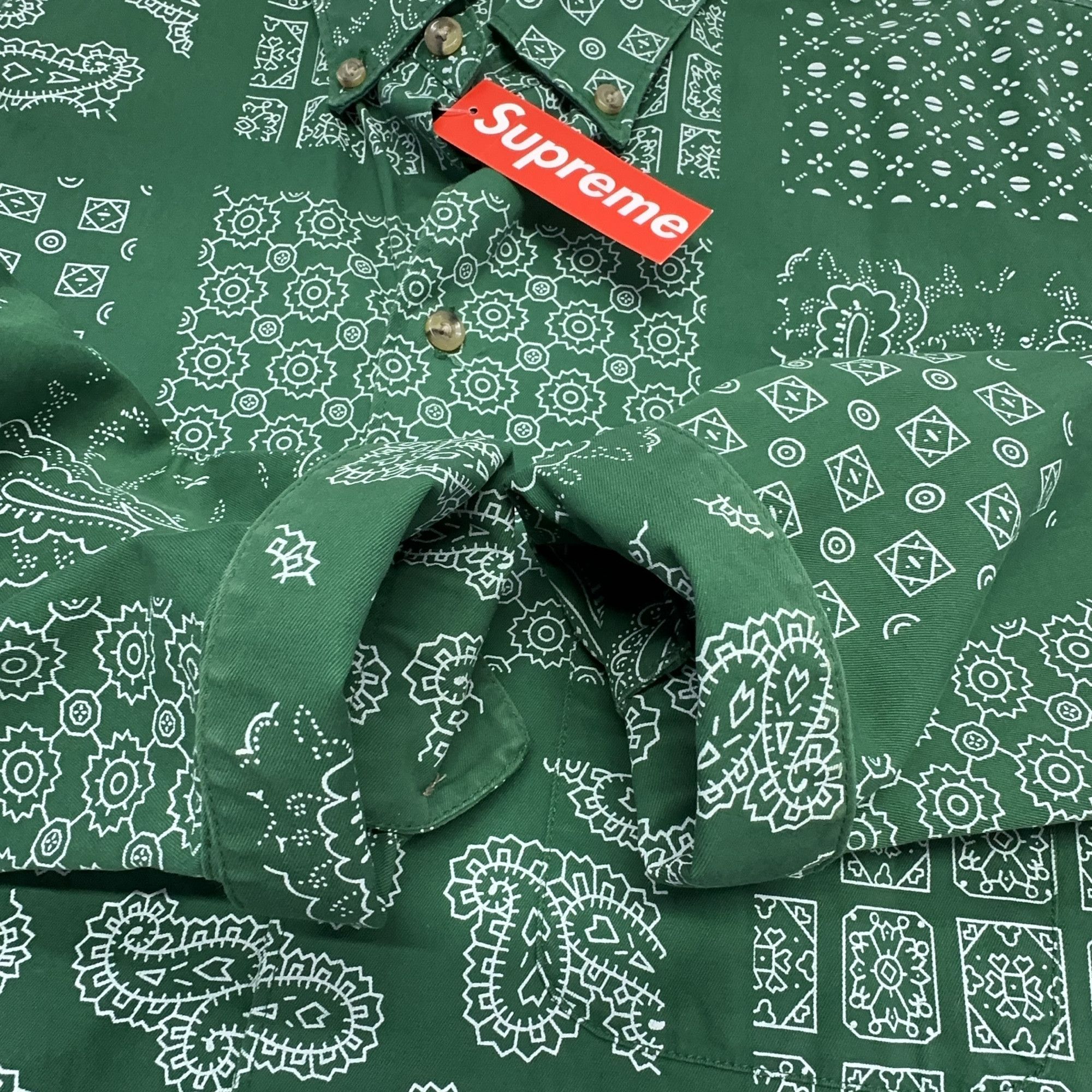 Supreme Supreme Paisley Grid Shirt Size L Size US L / EU 52-54 / 3 - 10 Thumbnail