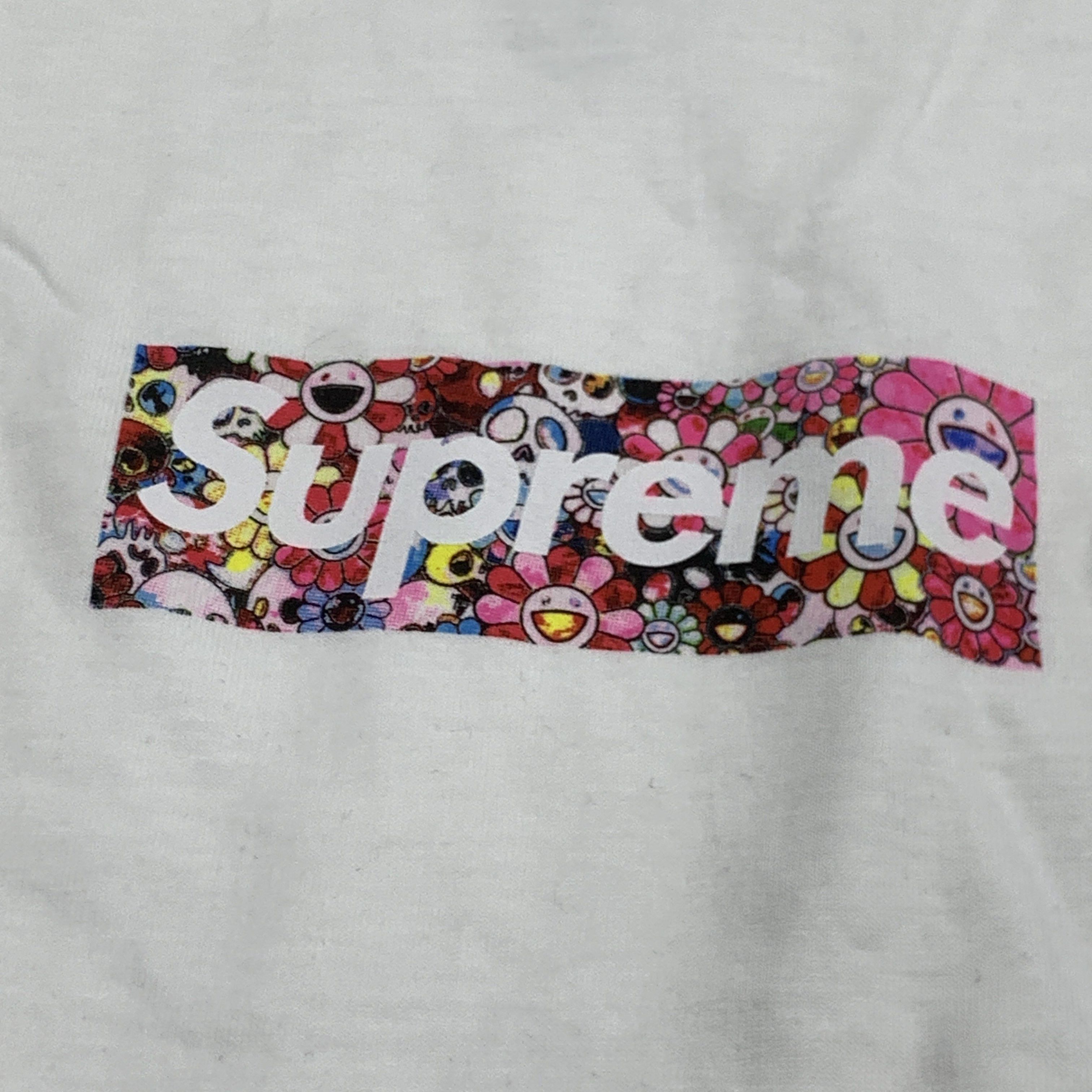 Supreme Supreme x Takashi Murakami Box Logo T-Shirt White Size L Size US L / EU 52-54 / 3 - 4 Thumbnail