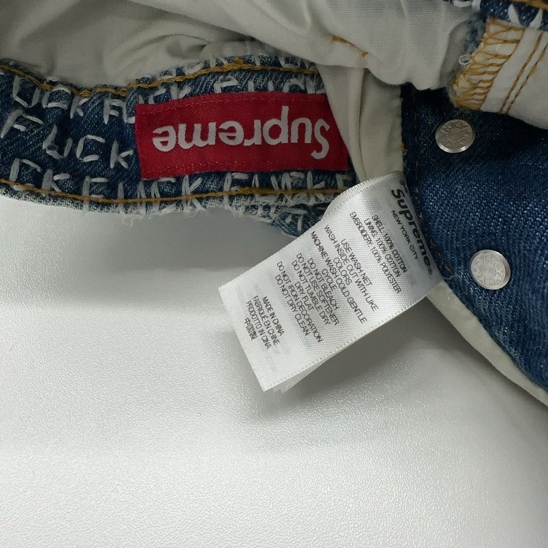 Supreme Supreme Embroidered Logo Denim Jeans Size 36 Size US 36 / EU 52 - 2 Thumbnail