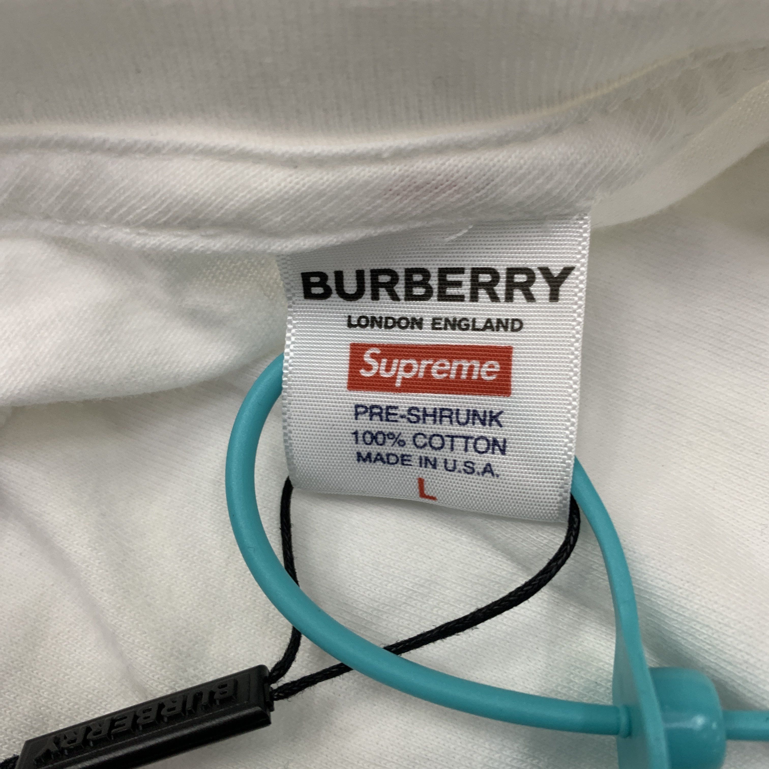Supreme Supreme x Burberry Box Logo T-Shirt Size L Size US L / EU 52-54 / 3 - 2 Thumbnail