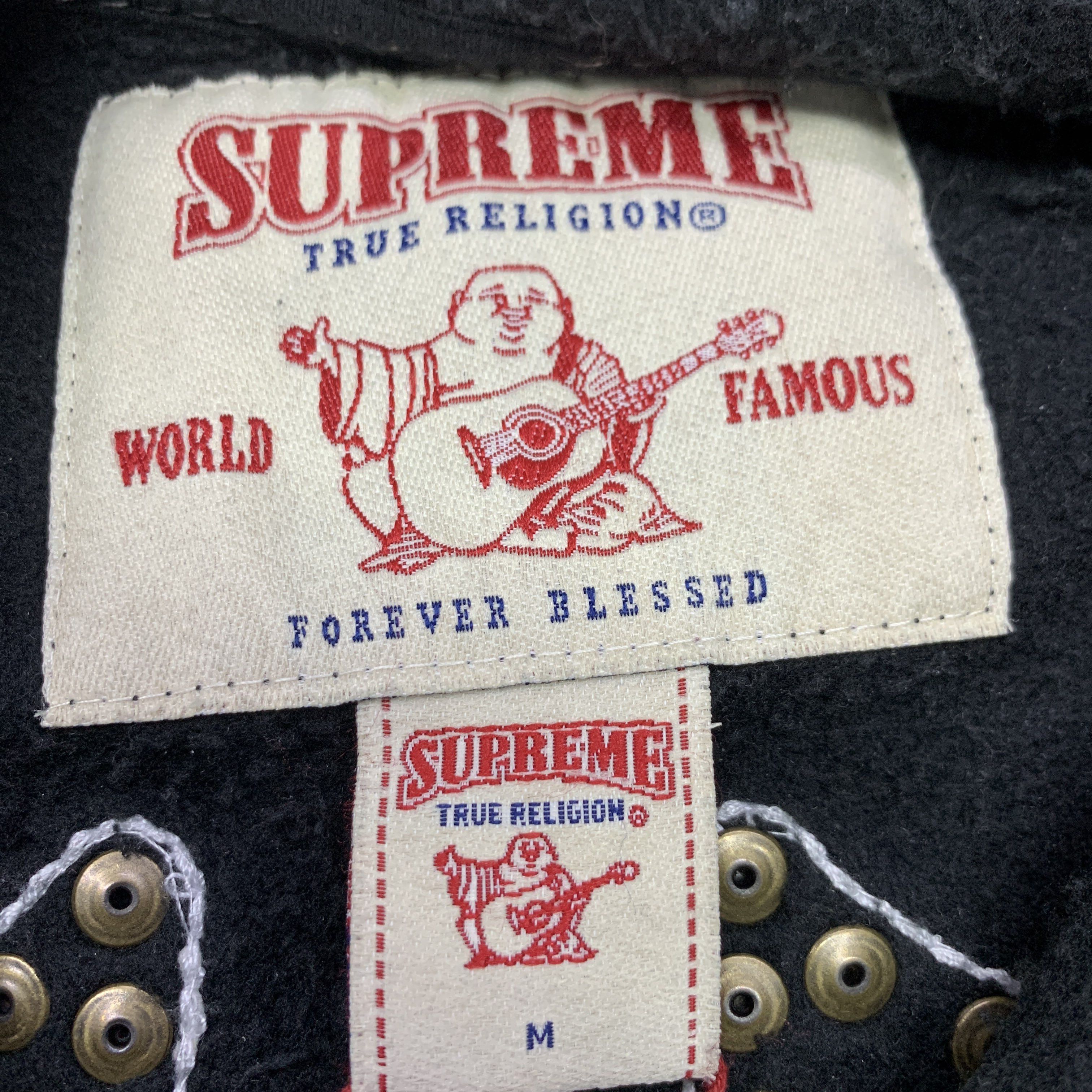 Supreme Supreme x True Religion Zip Up Hoodie Black Size M Size US M / EU 48-50 / 2 - 2 Thumbnail