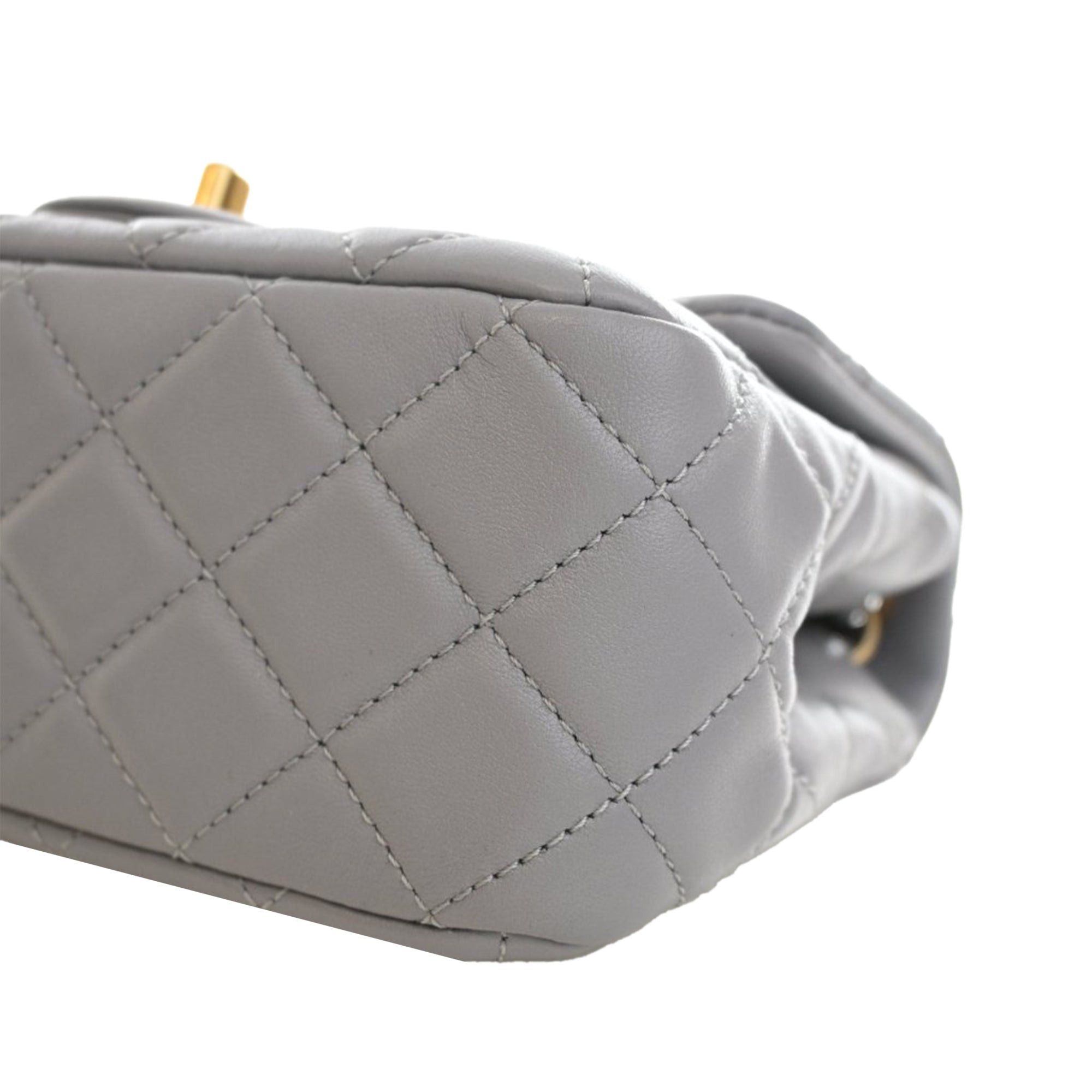 Chanel Mini Square Classic Lambskin Pearl Crush Single Flap Size ONE SIZE - 11 Thumbnail