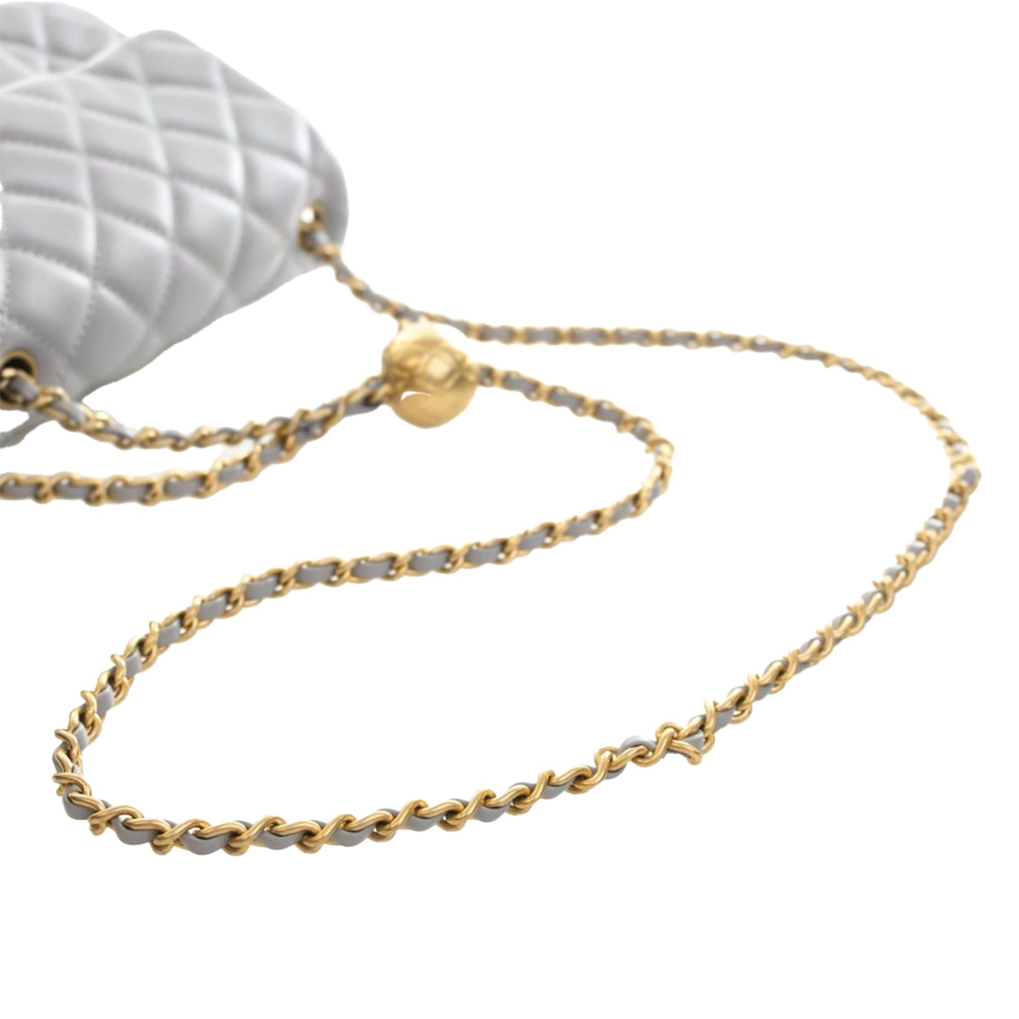 Chanel Mini Square Classic Lambskin Pearl Crush Single Flap Size ONE SIZE - 14 Thumbnail