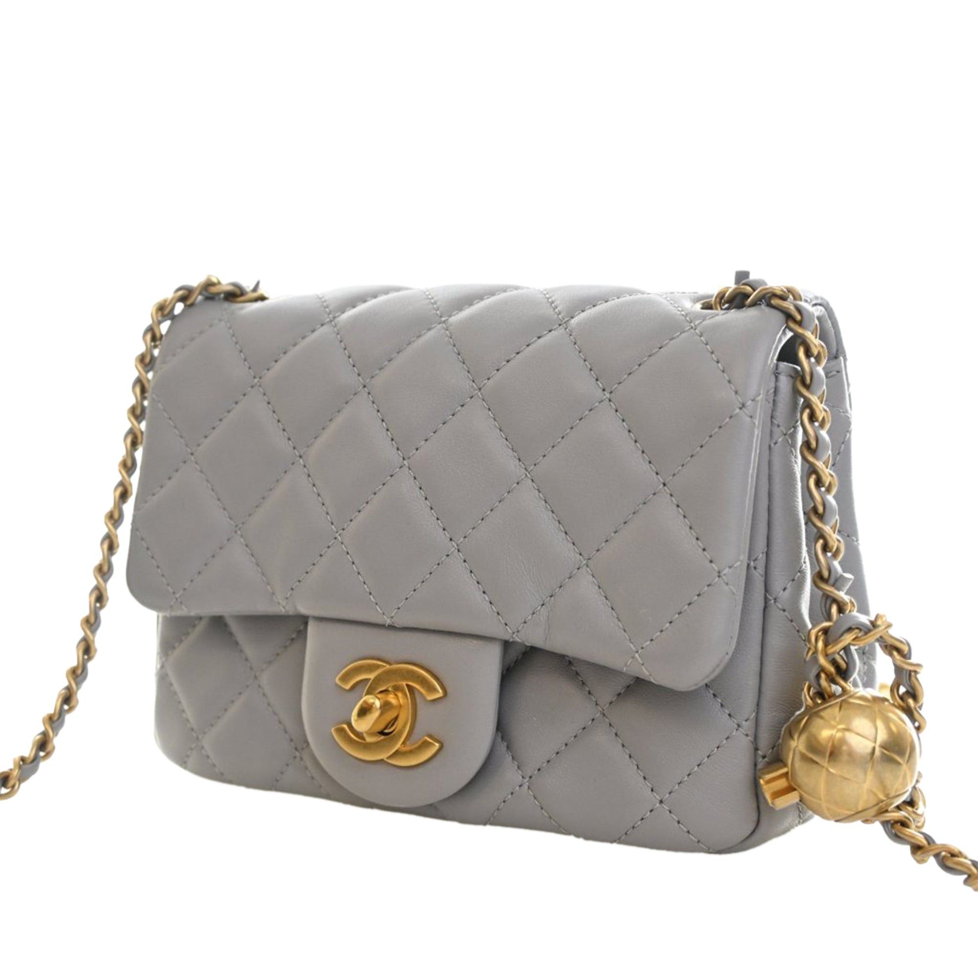 Chanel Mini Square Classic Lambskin Pearl Crush Single Flap Size ONE SIZE - 9 Thumbnail