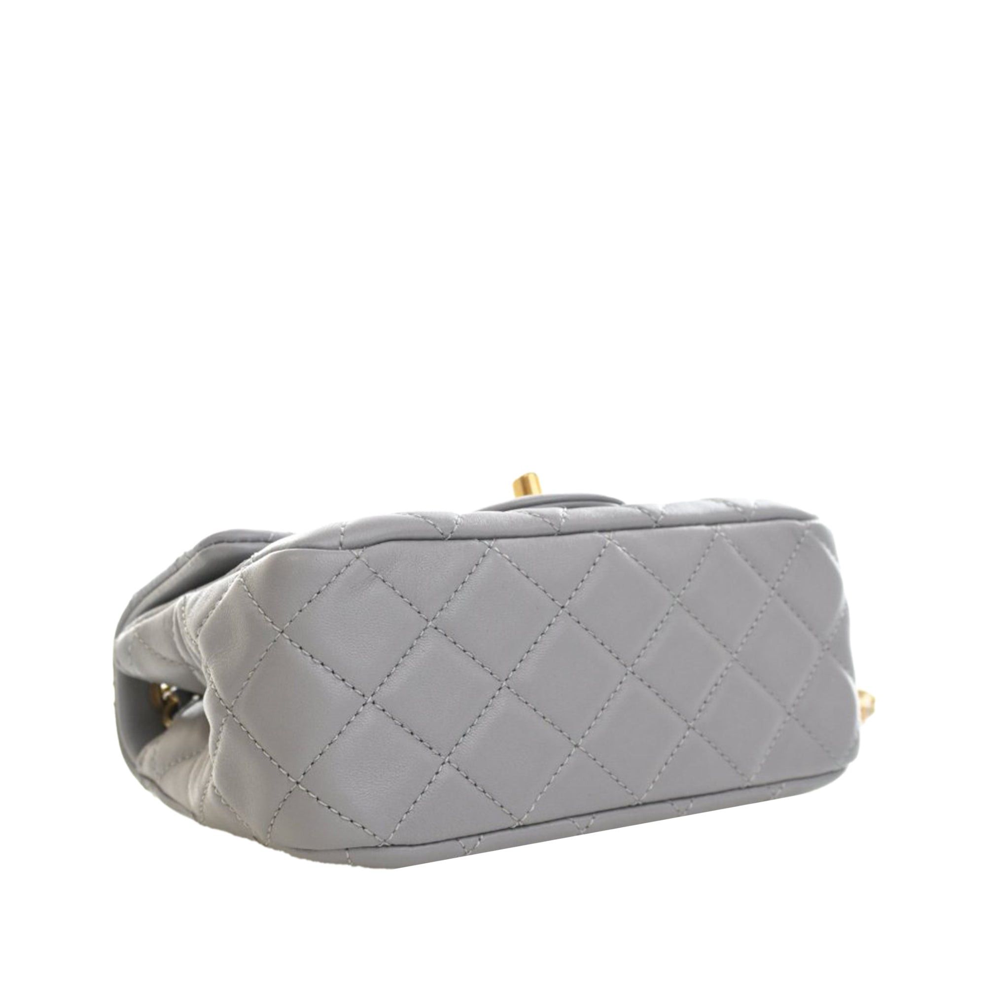 Chanel Mini Square Classic Lambskin Pearl Crush Single Flap Size ONE SIZE - 13 Thumbnail