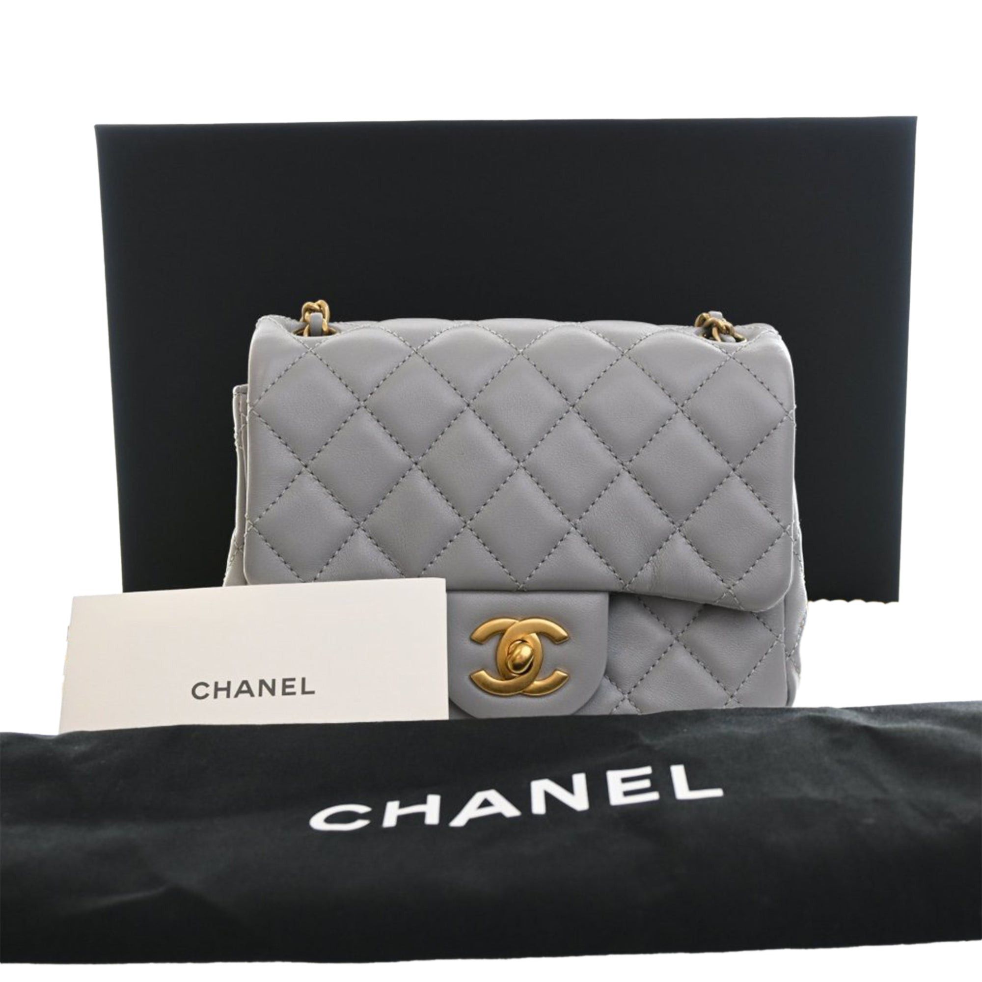 Chanel Mini Square Classic Lambskin Pearl Crush Single Flap Size ONE SIZE - 15 Thumbnail