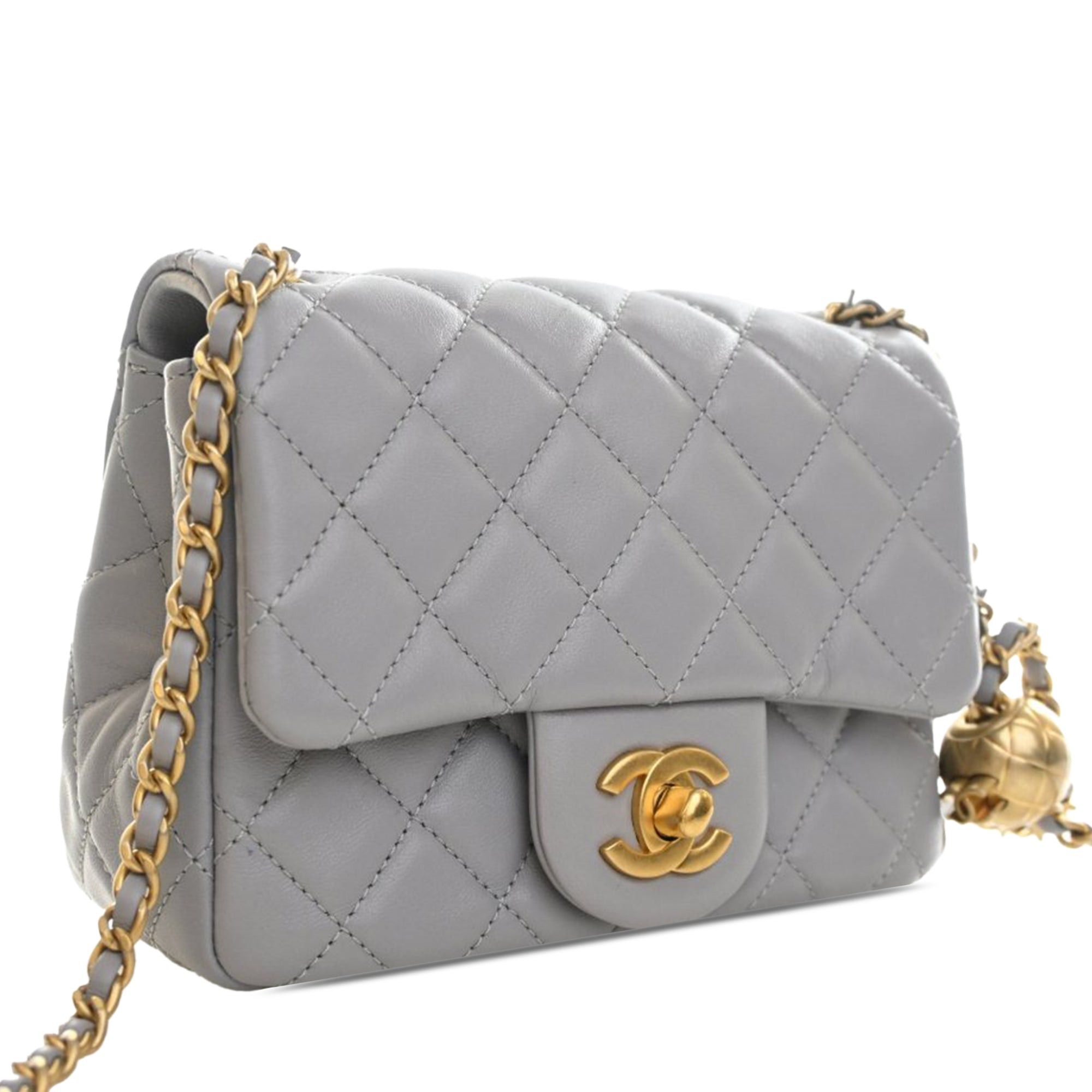 Chanel Mini Square Classic Lambskin Pearl Crush Single Flap Size ONE SIZE - 2 Thumbnail