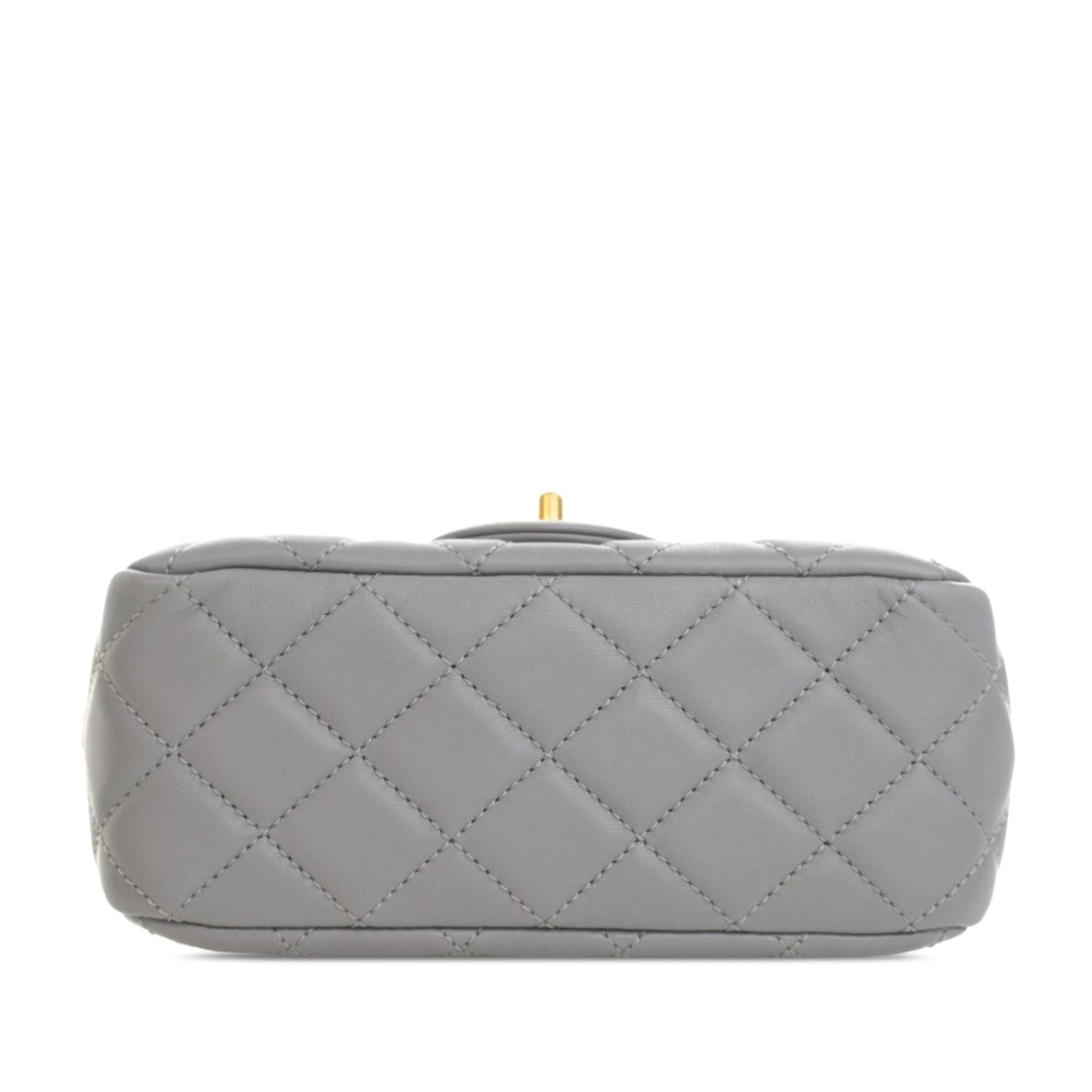 Chanel Mini Square Classic Lambskin Pearl Crush Single Flap Size ONE SIZE - 4 Thumbnail