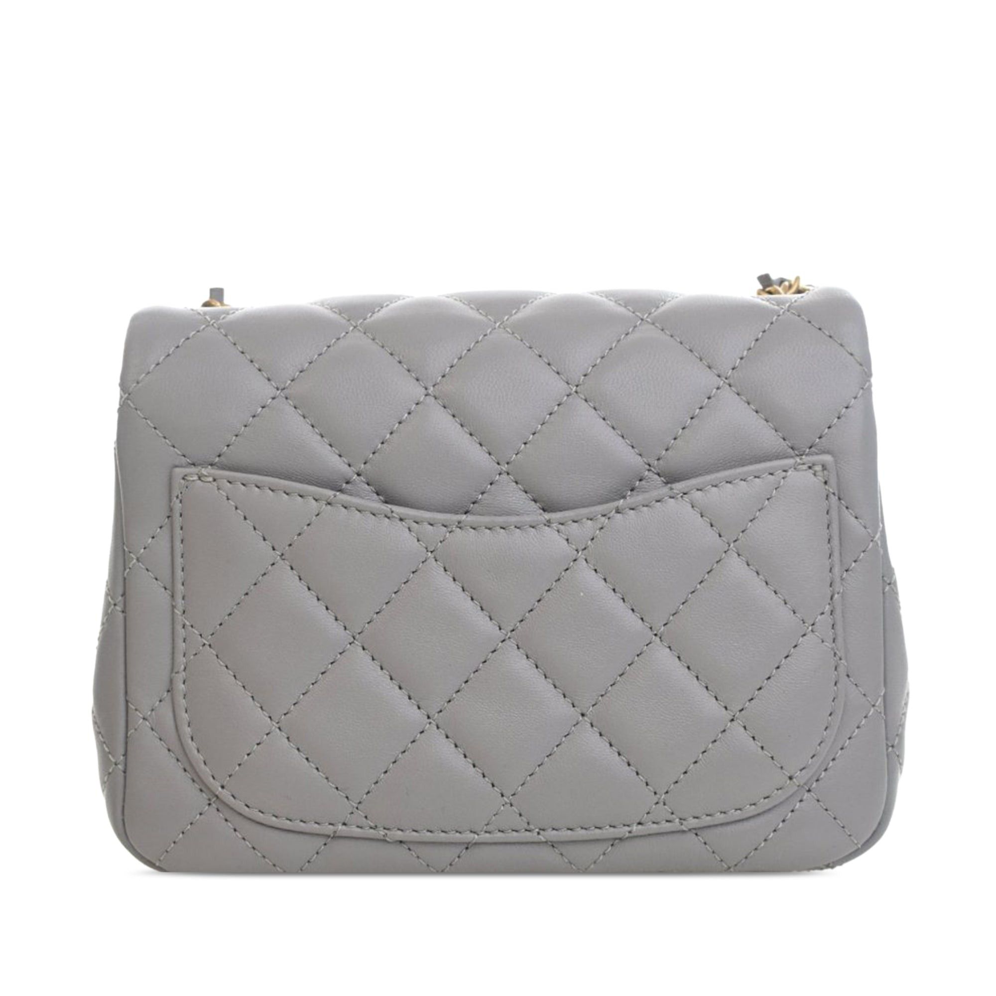 Chanel Mini Square Classic Lambskin Pearl Crush Single Flap Size ONE SIZE - 3 Thumbnail