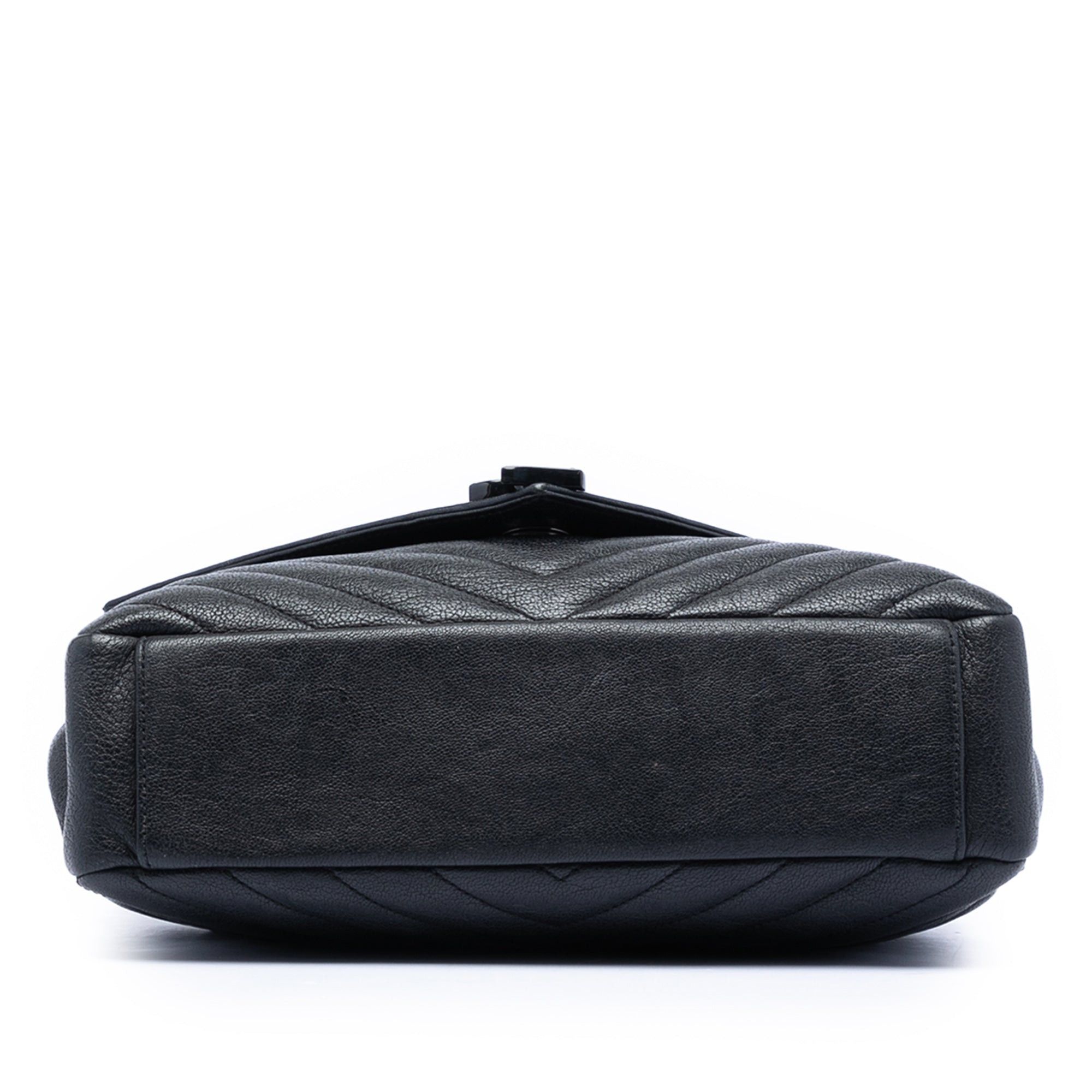 Saint Laurent Paris Medium Chevron Sheepskin Monogram College Satchel Size ONE SIZE - 3 Thumbnail
