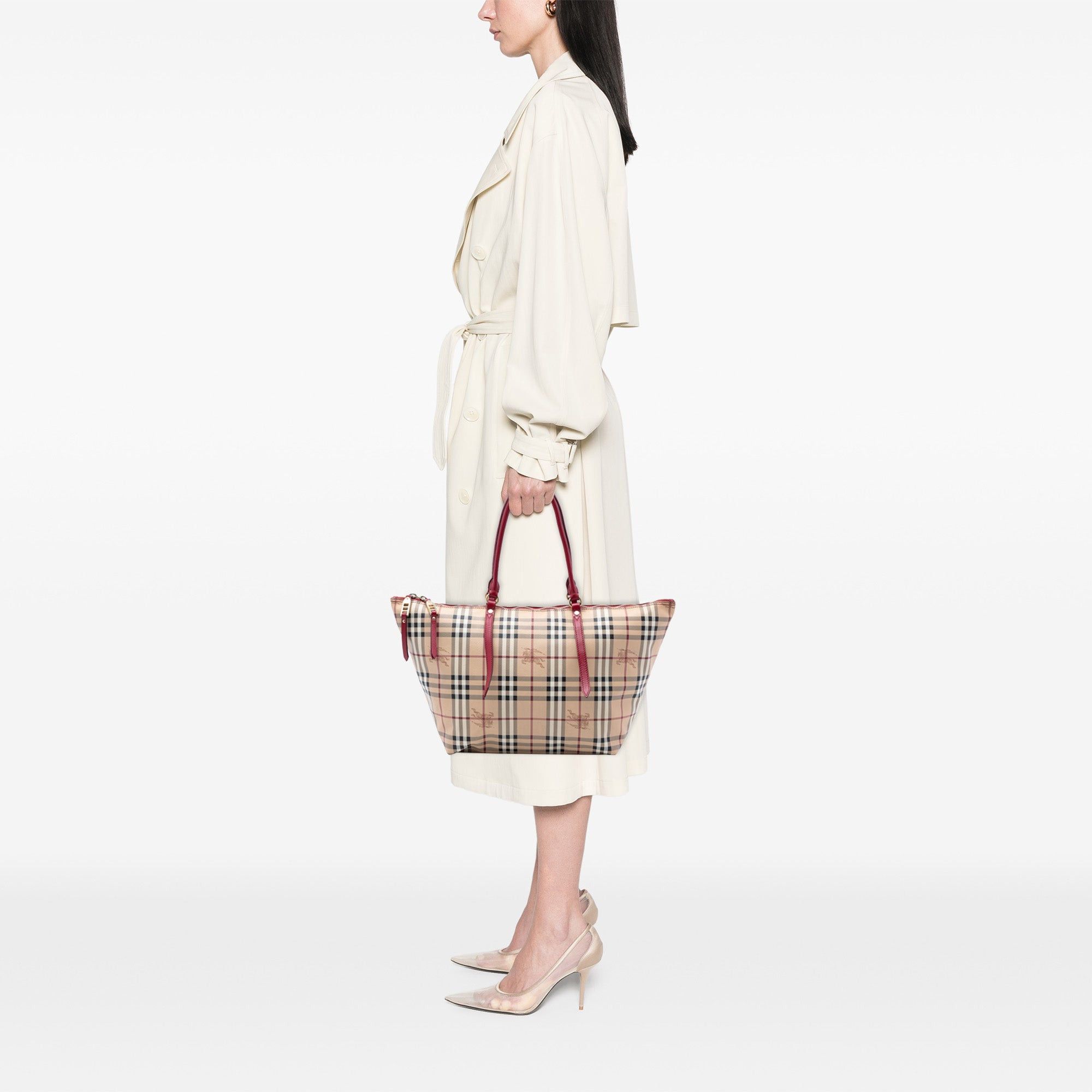 Burberry Medium Haymarket Check Coated Canvas Salisbury Tote Size ONE SIZE - 7 Thumbnail