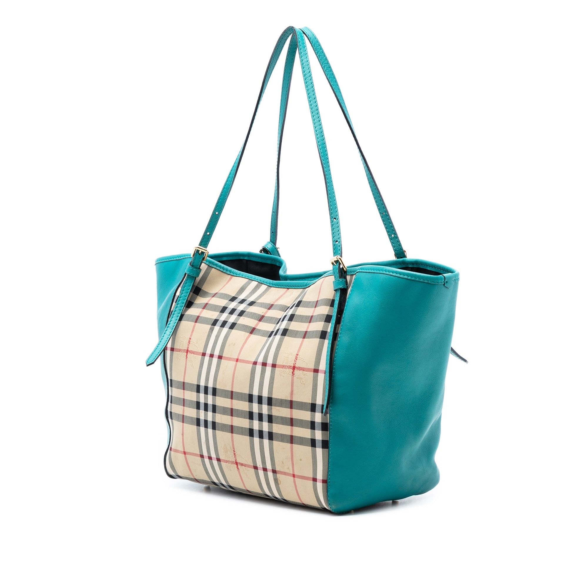 Burberry Small Haymarket Check Canvas and Leather Canterbury Tote Size ONE SIZE - 2 Thumbnail