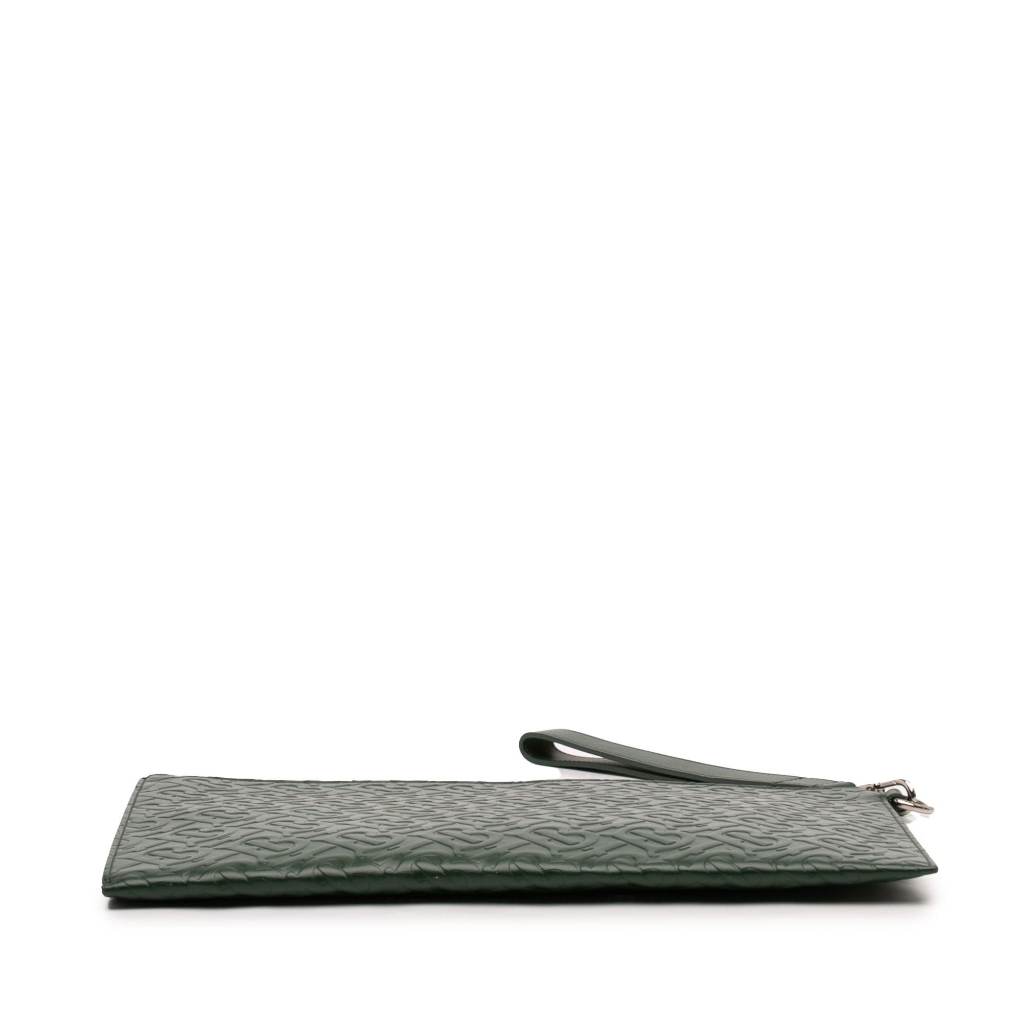 Burberry Embossed Leather TB Monogram Clutch Size ONE SIZE - 3 Thumbnail
