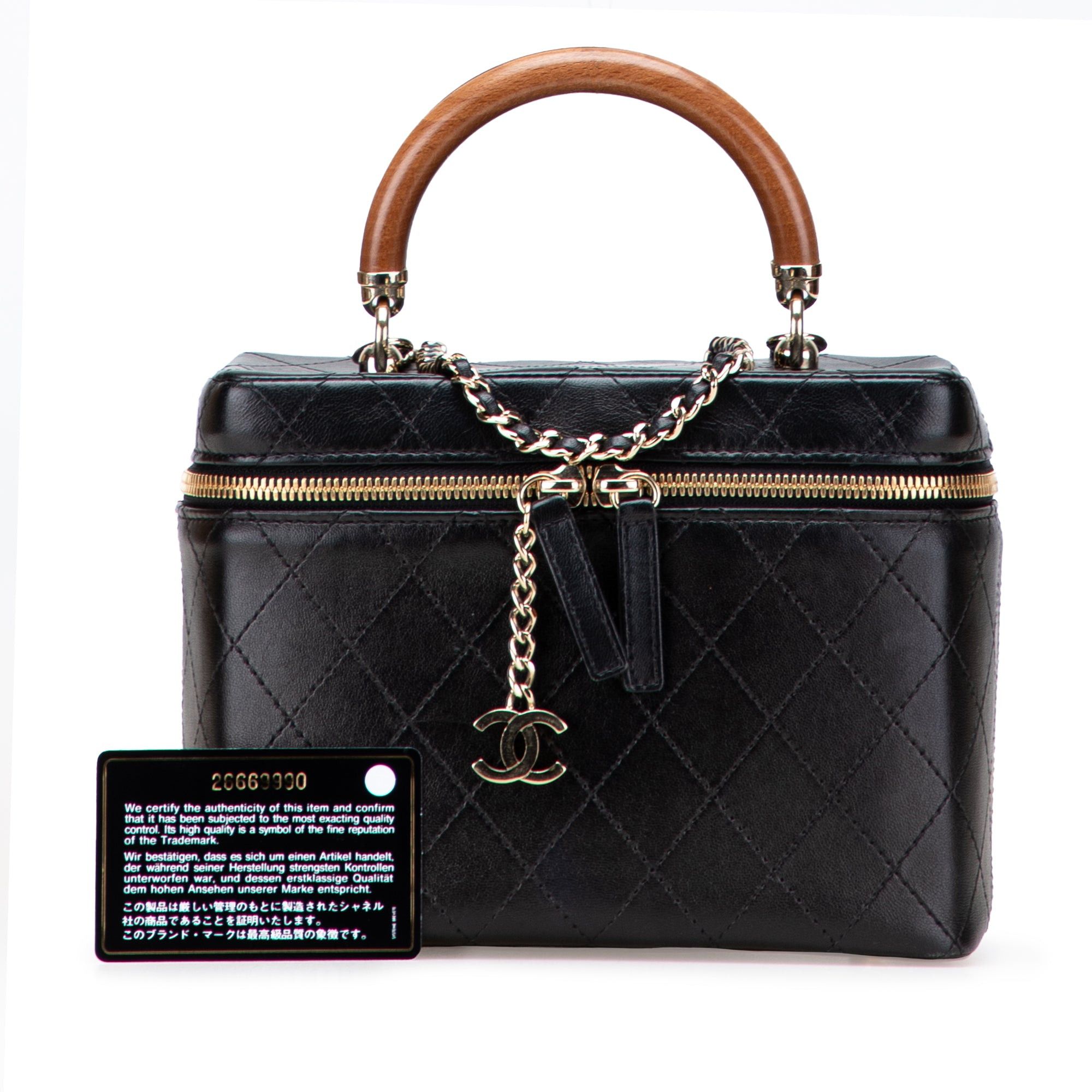 Chanel Large Quilted Lambskin Knock On Wood Vanity Case Size ONE SIZE - 12 Thumbnail