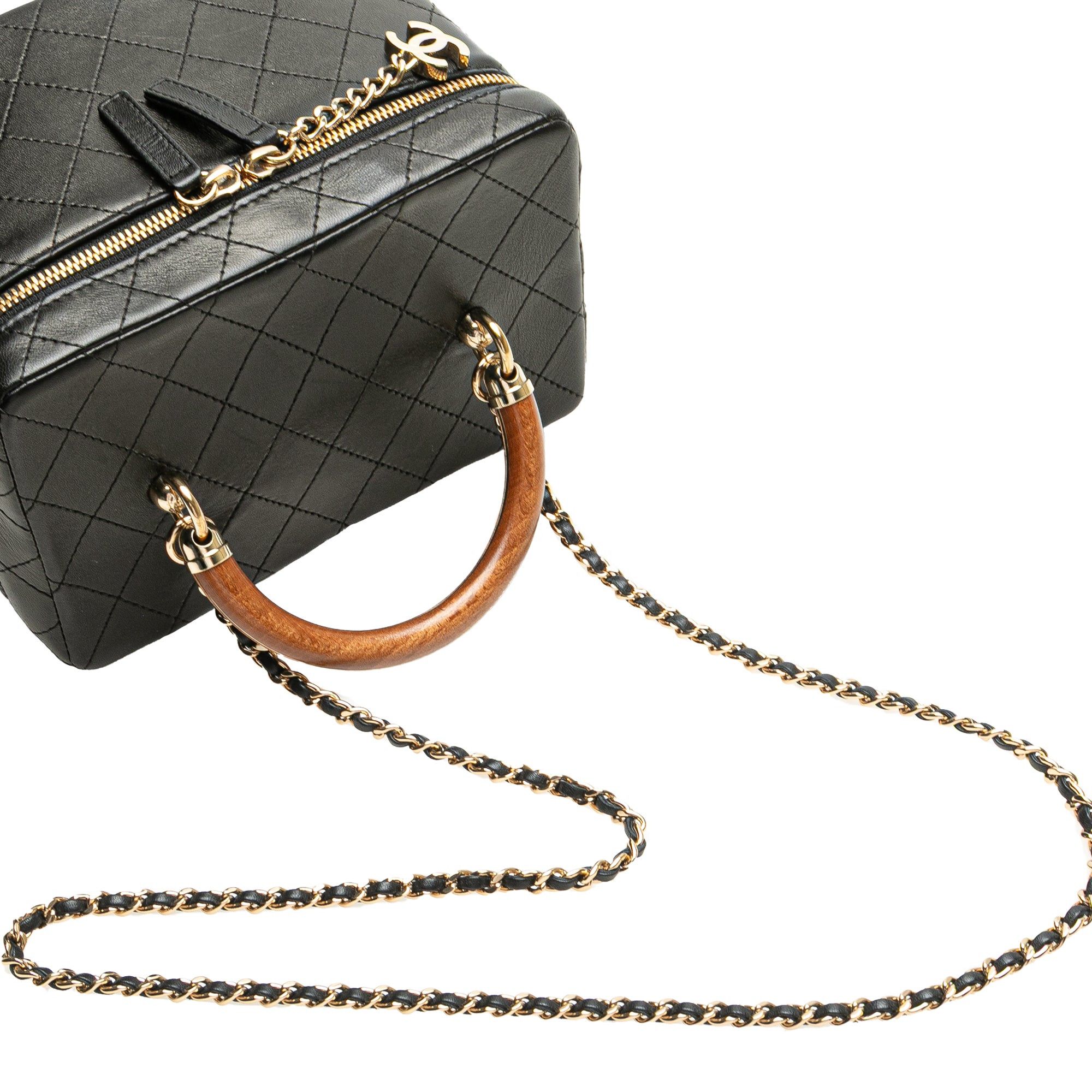 Chanel Large Quilted Lambskin Knock On Wood Vanity Case Size ONE SIZE - 10 Thumbnail