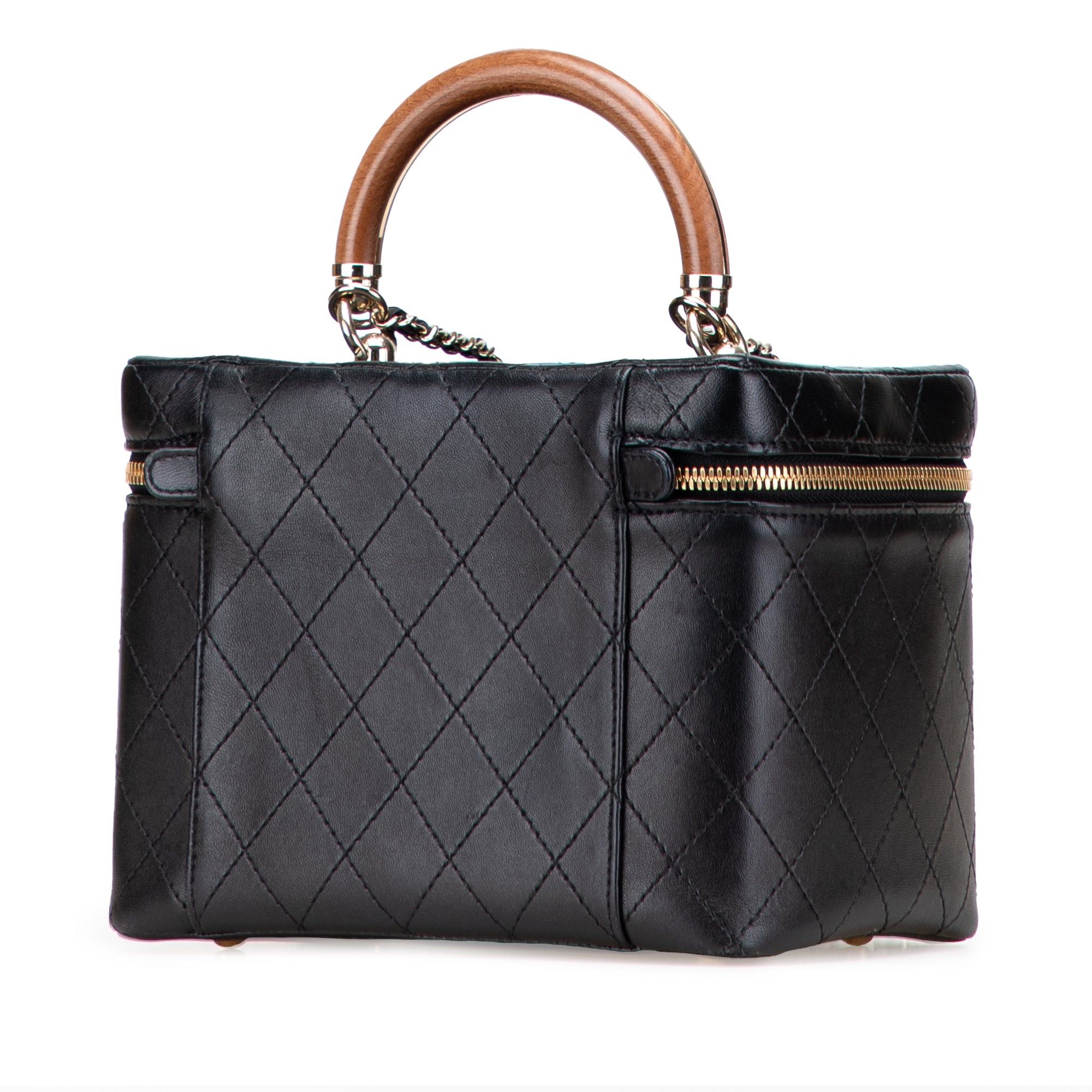 Chanel Large Quilted Lambskin Knock On Wood Vanity Case Size ONE SIZE - 2 Thumbnail