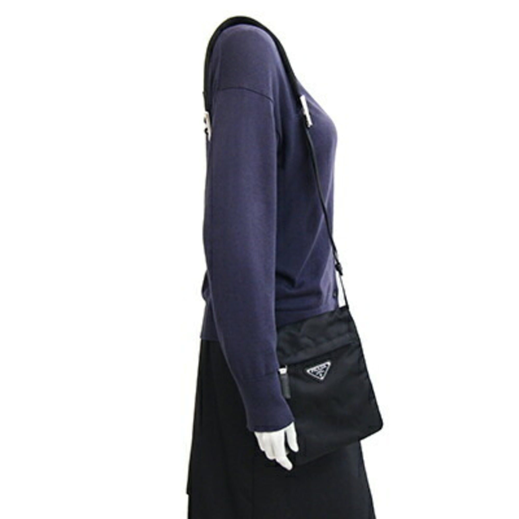 Prada Prada Shoulder Bag 2VH059 Black Nylon Crossbody Pouch for Women and Men PRADA Size ONE SIZE - 9 Thumbnail
