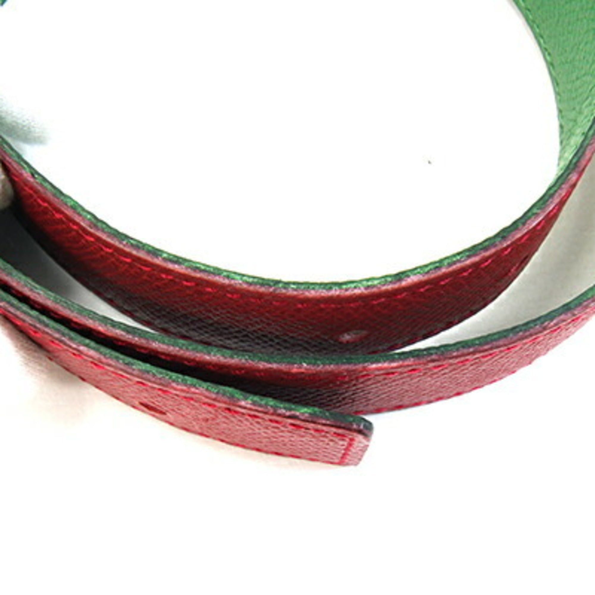 Hermes Hermes Replacement Strap for Constance H-belt, Red/Green Leather, Size 65, □A Stamp, Manufactured in 1997, Buckle Not Included, Reversible, Vintage, Ladies' HERMES Size ONE SIZE - 7 Thumbnail
