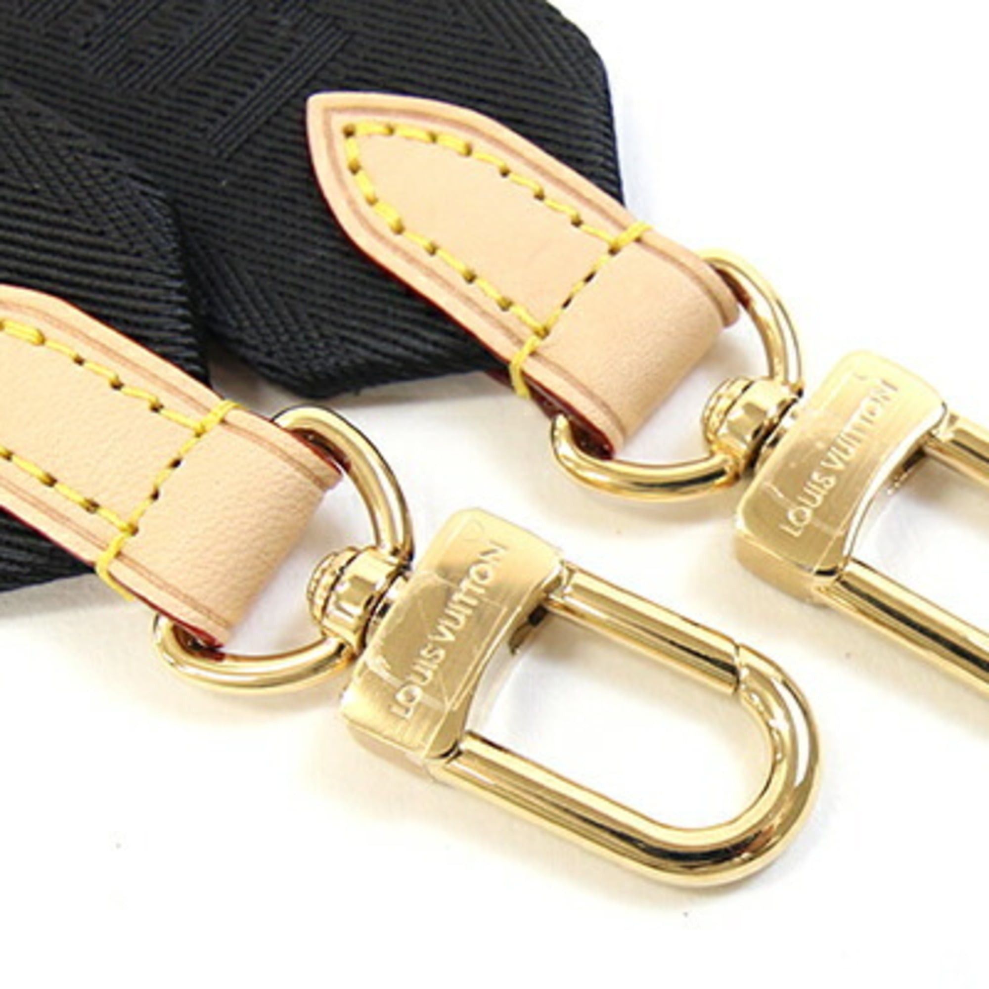 Louis Vuitton Louis Vuitton Shoulder Strap JO2487 Black Natural Canvas Vachetta Leather Crossbody Replacement No Purse LOUIS VUITTON Size ONE SIZE - 3 Thumbnail