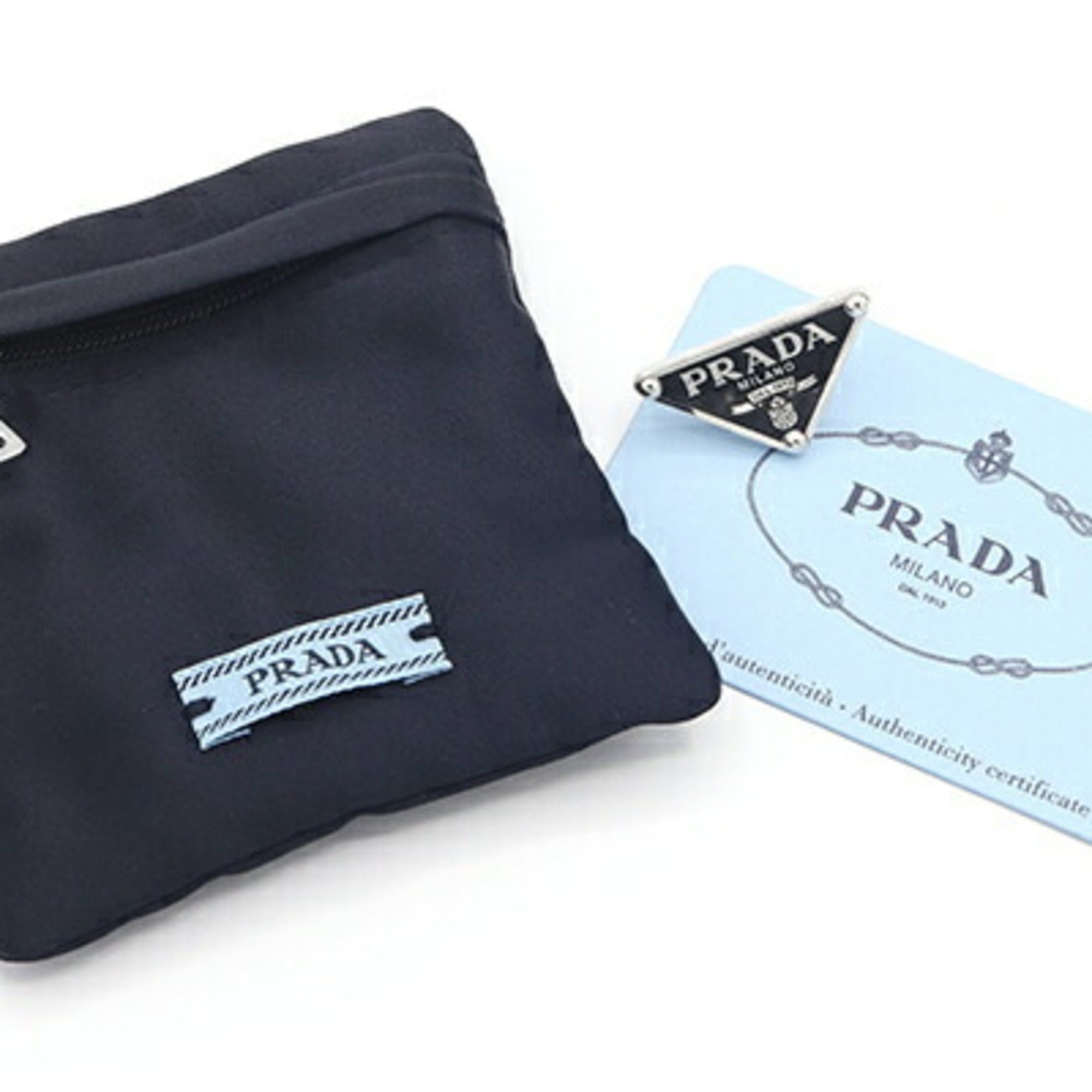 Prada Prada Single Earring 1JO722 Black Metal Triangle for Women PRADA Size ONE SIZE - 7 Thumbnail
