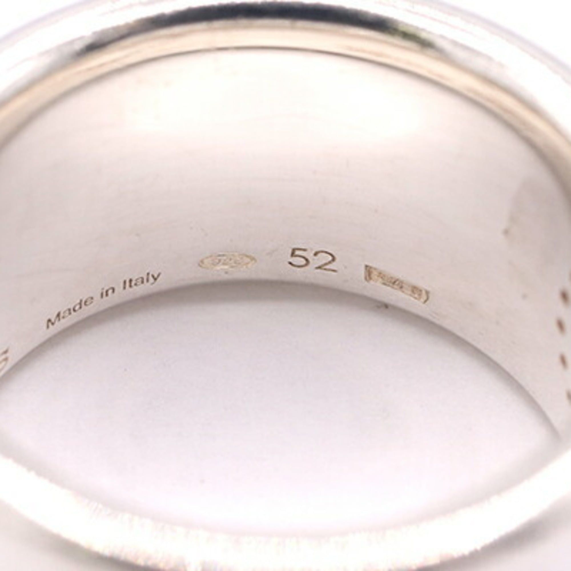 Hermes Hermes Eclipse Ruban Ring, Sterling Silver 925, Size 52, Perforated Design, Women's HERMES Size ONE SIZE - 4 Thumbnail