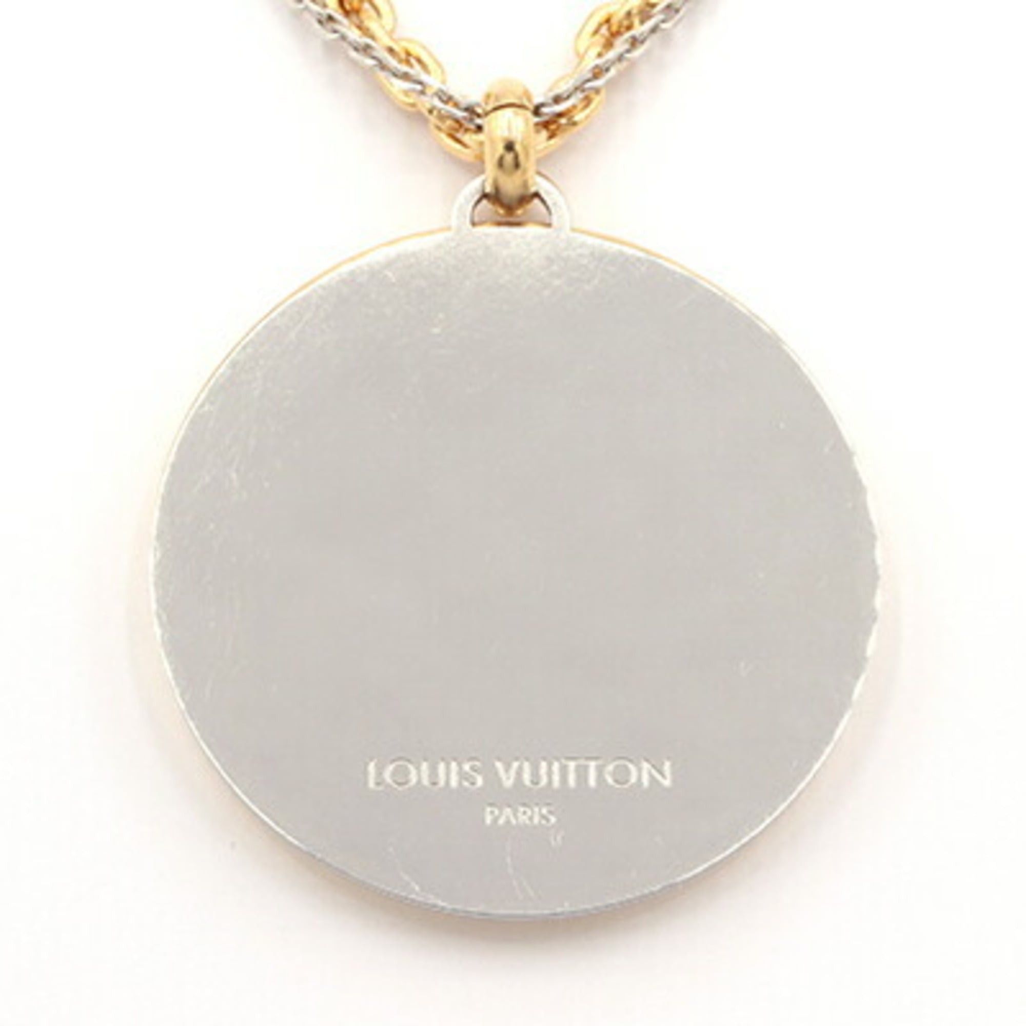 Louis Vuitton Louis Vuitton Collier Louise Necklace M64281 Gold Silver Metal Pendant Long Double Chain LV Men's LOUIS VUITTON Size ONE SIZE - 2 Thumbnail
