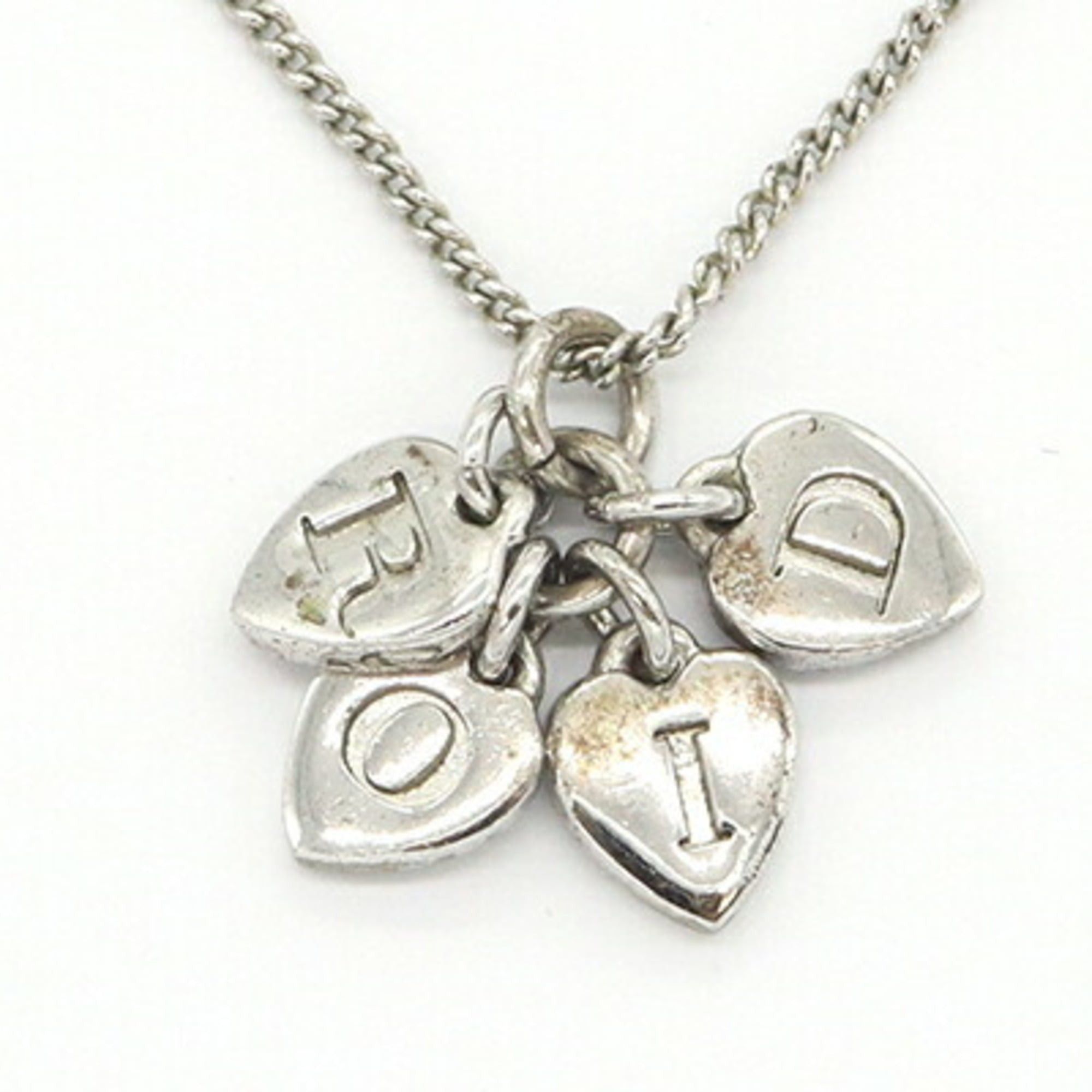 Dior Christian Dior Dior Necklace, Silver Metal Pendant Charm, Heart Design, Women's DIOR Size ONE SIZE - 2 Thumbnail