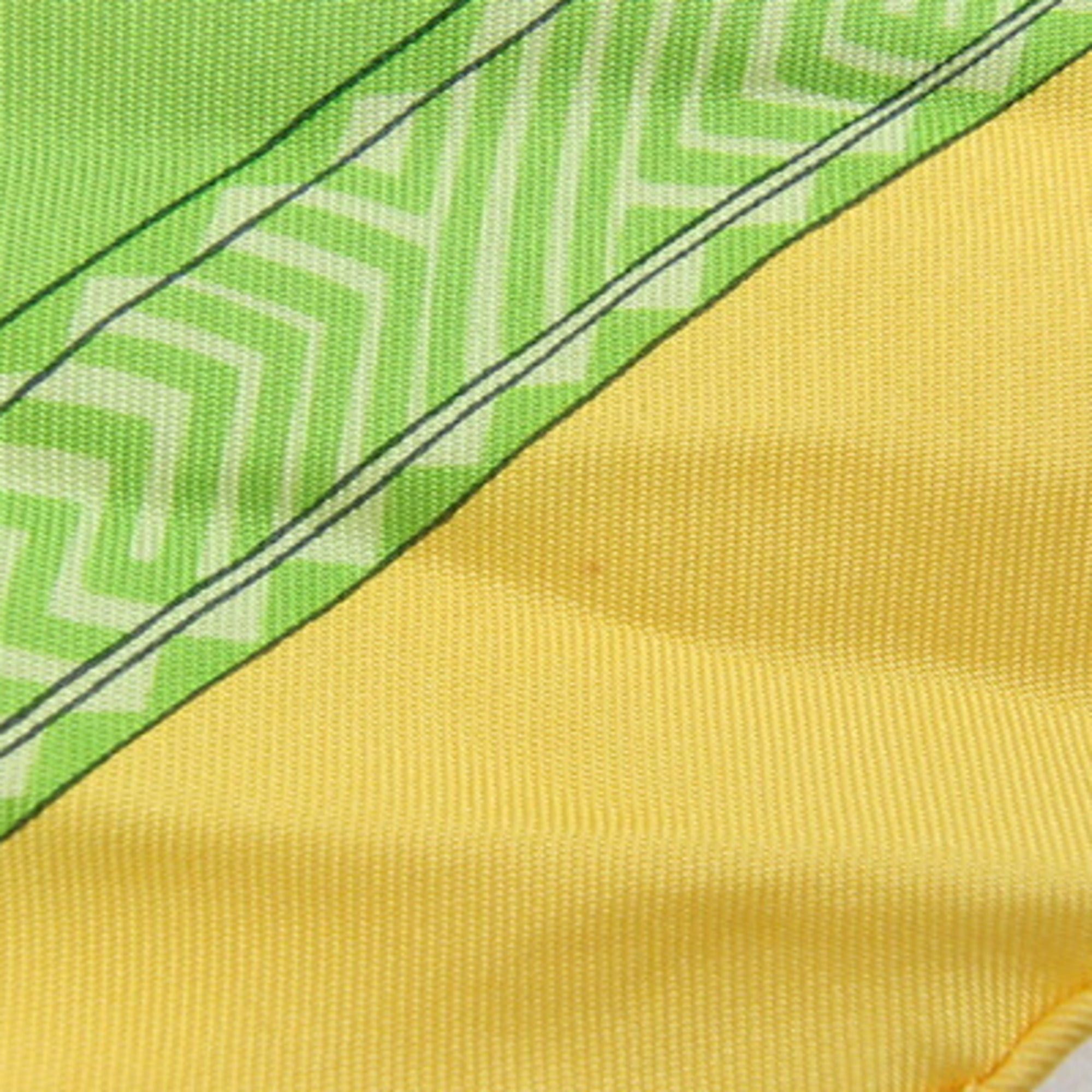 Hermes Hermes Scarf/Muffler, Carre 42 BRAZIL, Yellow/Light Green, 100% Silk, Petit Carre/Petit Stole, Women's. Size ONE SIZE - 5 Thumbnail