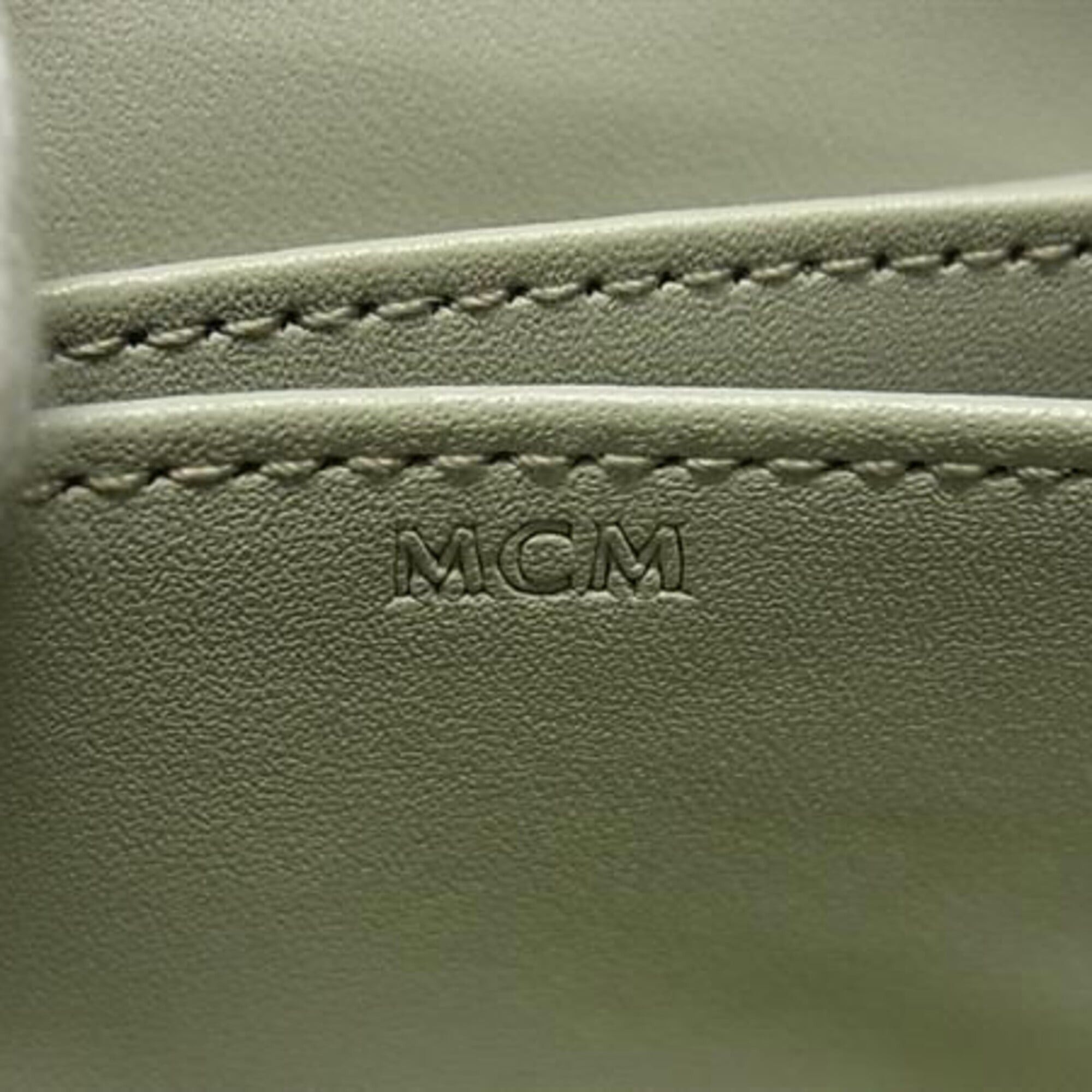MCM MCM (MCM) Wallet/Coin Case MYL DSLM01 J3001 Light Beige Leather Women's Round Size ONE SIZE - 4 Thumbnail