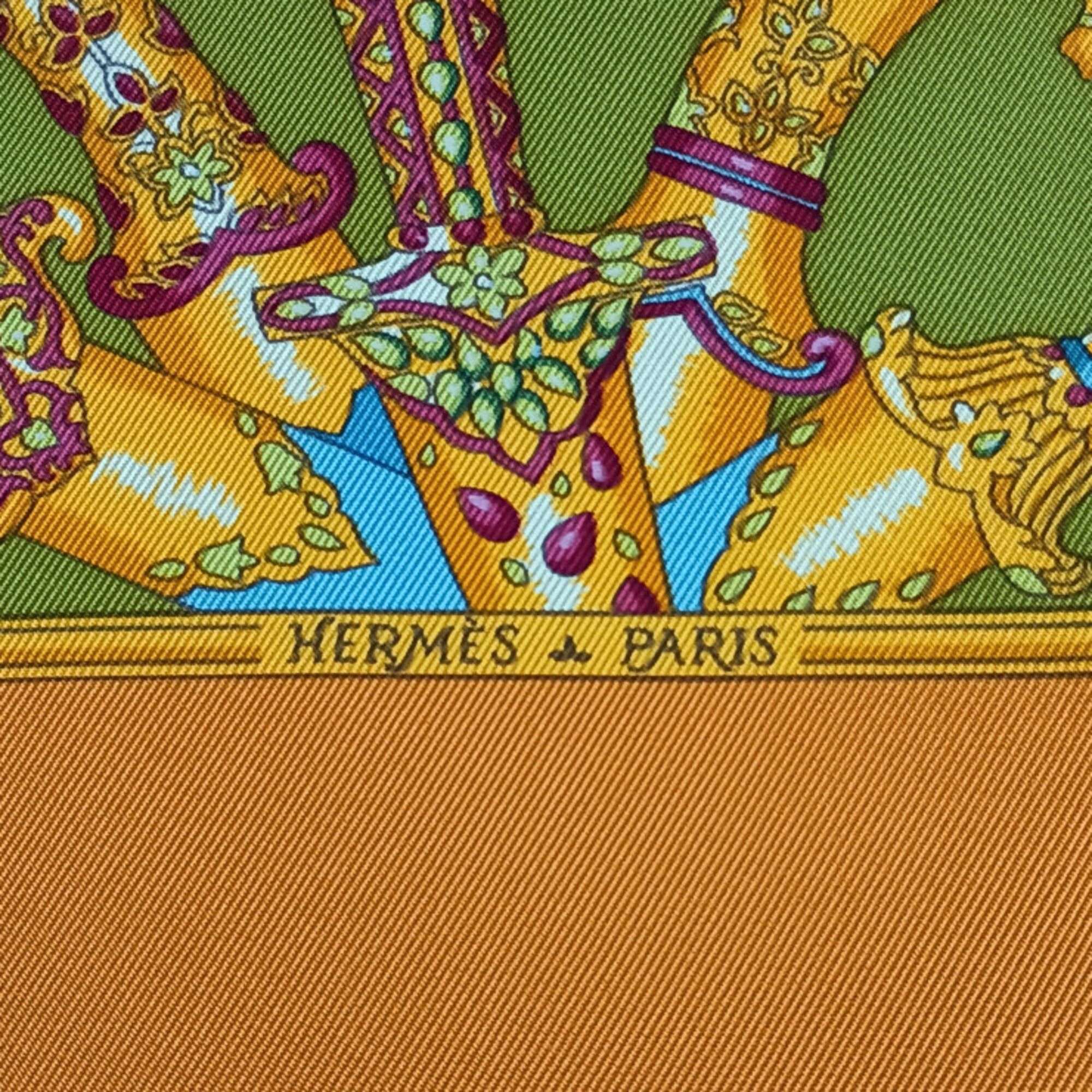 Hermes HERMES scarf/muffler, Carre 90, multicolor silk, women's, SPLENDEUR DES MAHARAJAS Size ONE SIZE - 4 Thumbnail