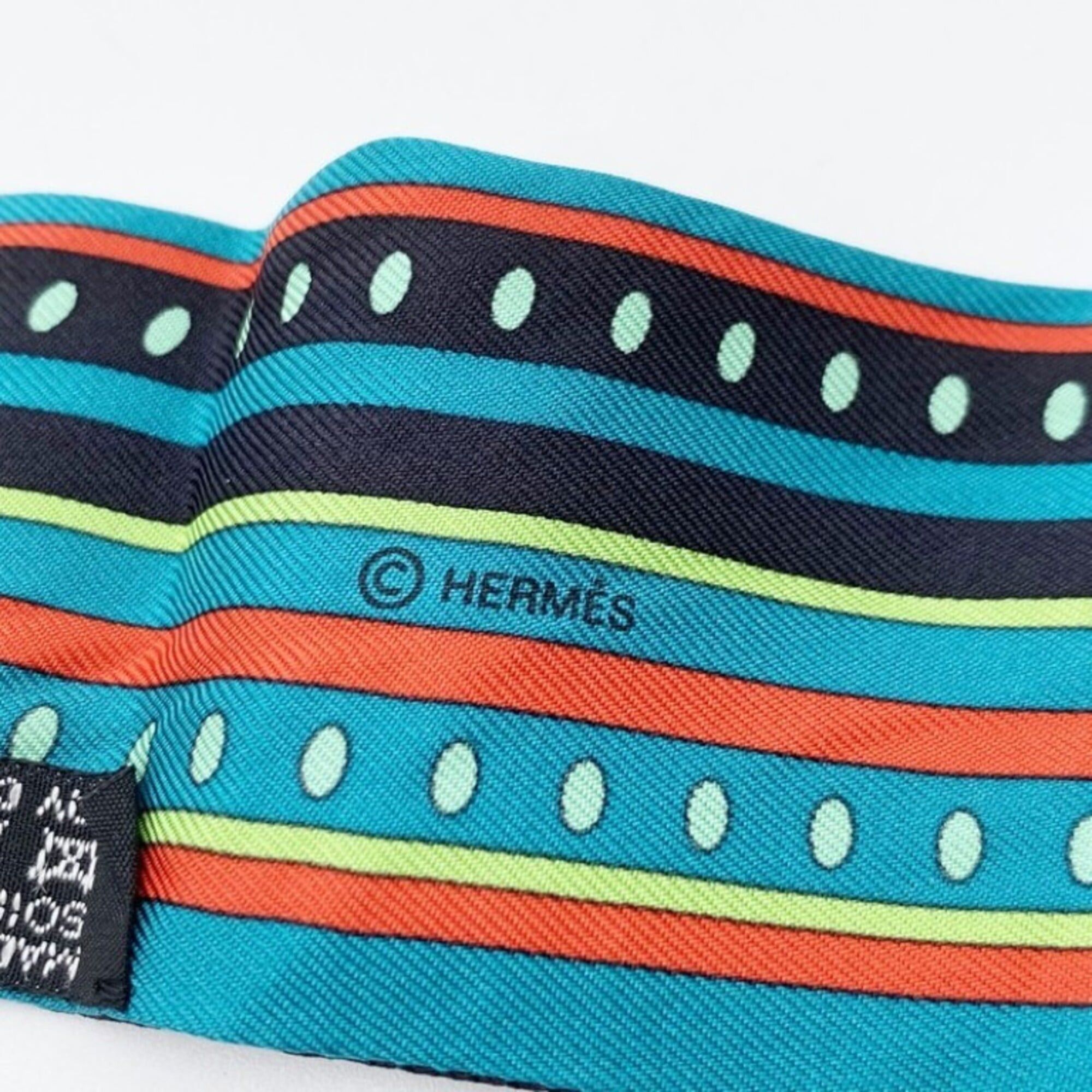 Hermes HERMES Ribbon Scarf/Muffler Twilly Multicolor Silk Women's Rocabar Size ONE SIZE - 4 Thumbnail