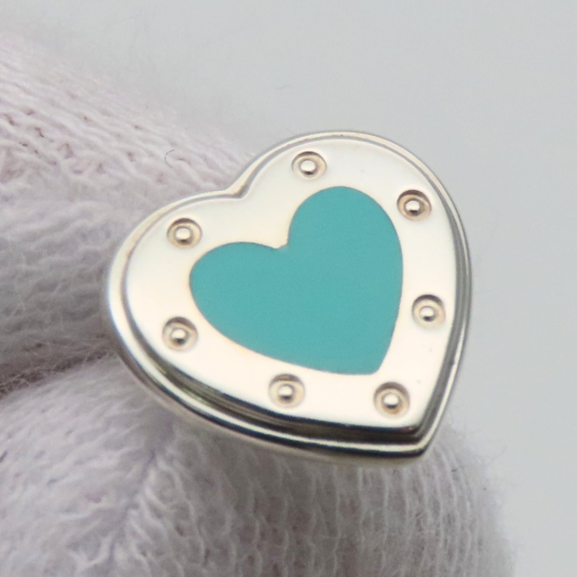Tiffany & Co. Tiffany & Co. Return to Mini Love Heart Earrings, Sterling Silver 925 Enamel, Blue, Women's. Size ONE SIZE - 8 Thumbnail