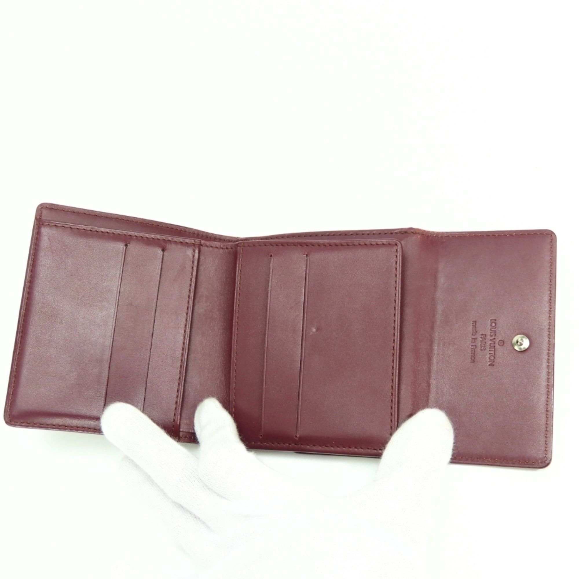 Louis Vuitton Louis Vuitton Tri-fold Wallet Porte Monnaie Billet Carte Credit M65116 Monogram Mat Violet Bordeaux Women's LOUIS VUITTON Size ONE SIZE - 15 Thumbnail
