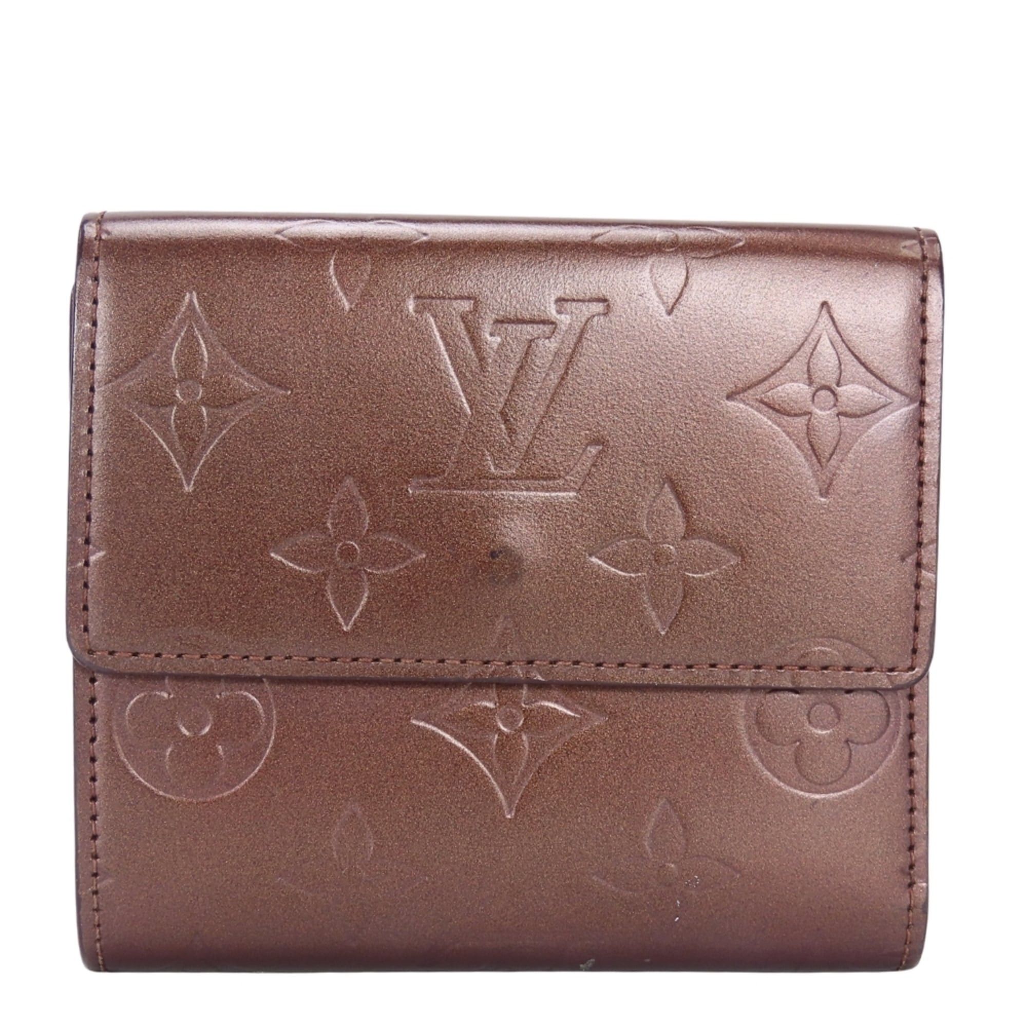 Louis Vuitton Louis Vuitton Tri-fold Wallet Porte Monnaie Billet Carte Credit M65116 Monogram Mat Violet Bordeaux Women's LOUIS VUITTON Size ONE SIZE - 3 Thumbnail
