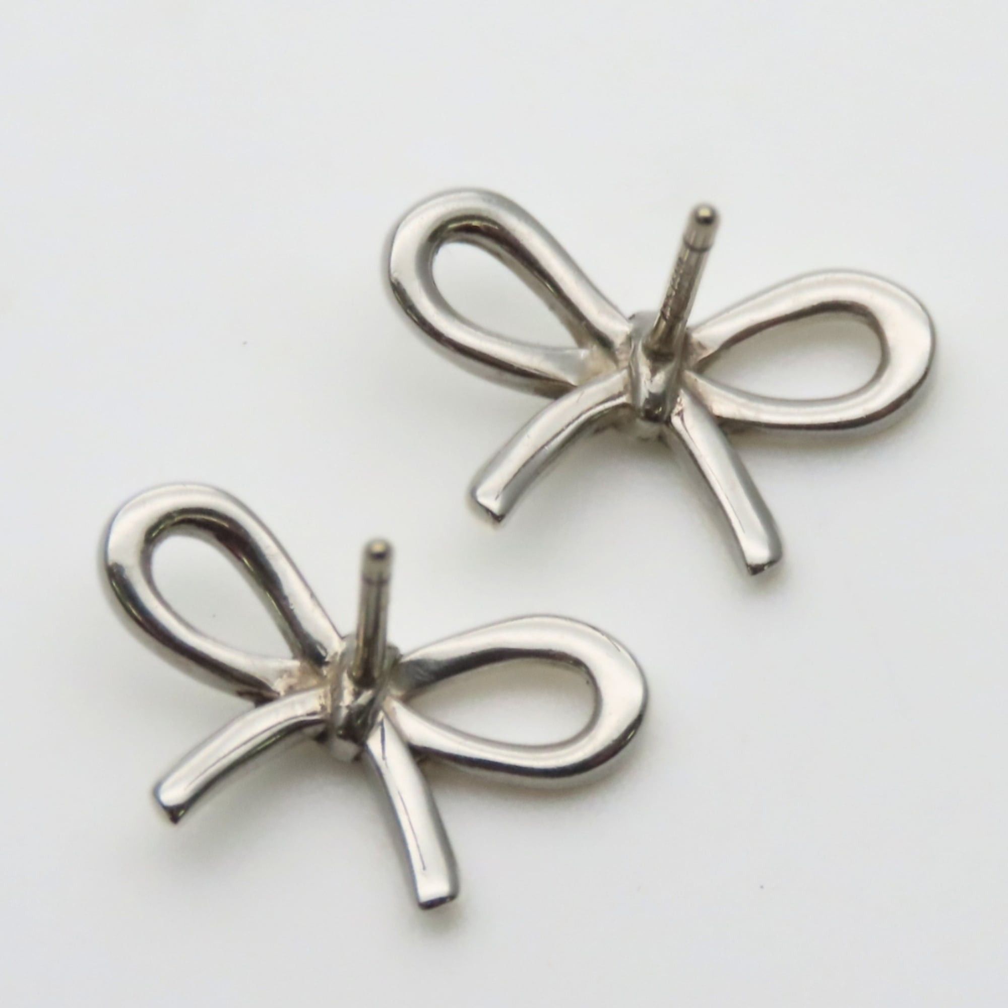 Tiffany & Co. Tiffany & Co. Ribbon Bow Earrings, Sterling Silver 925, Women's. Size ONE SIZE - 4 Thumbnail