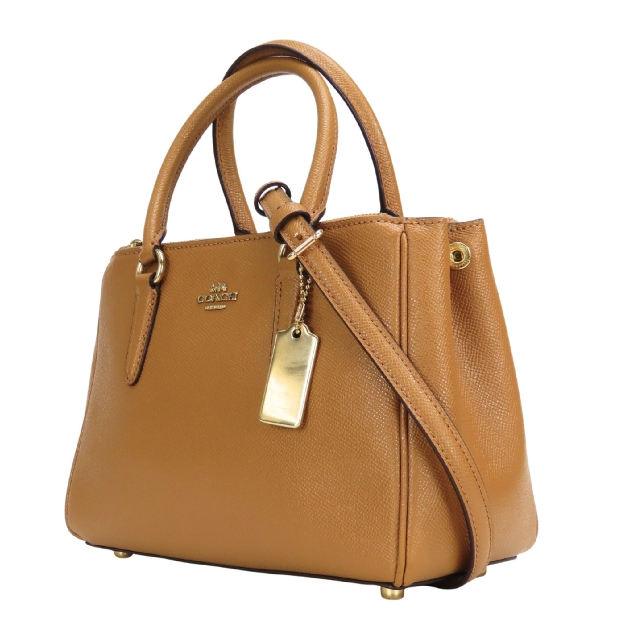Coach Coach handbag 44952 Leather Camel Brown Shoulder Bag for Women COACH Size ONE SIZE - 3 Thumbnail