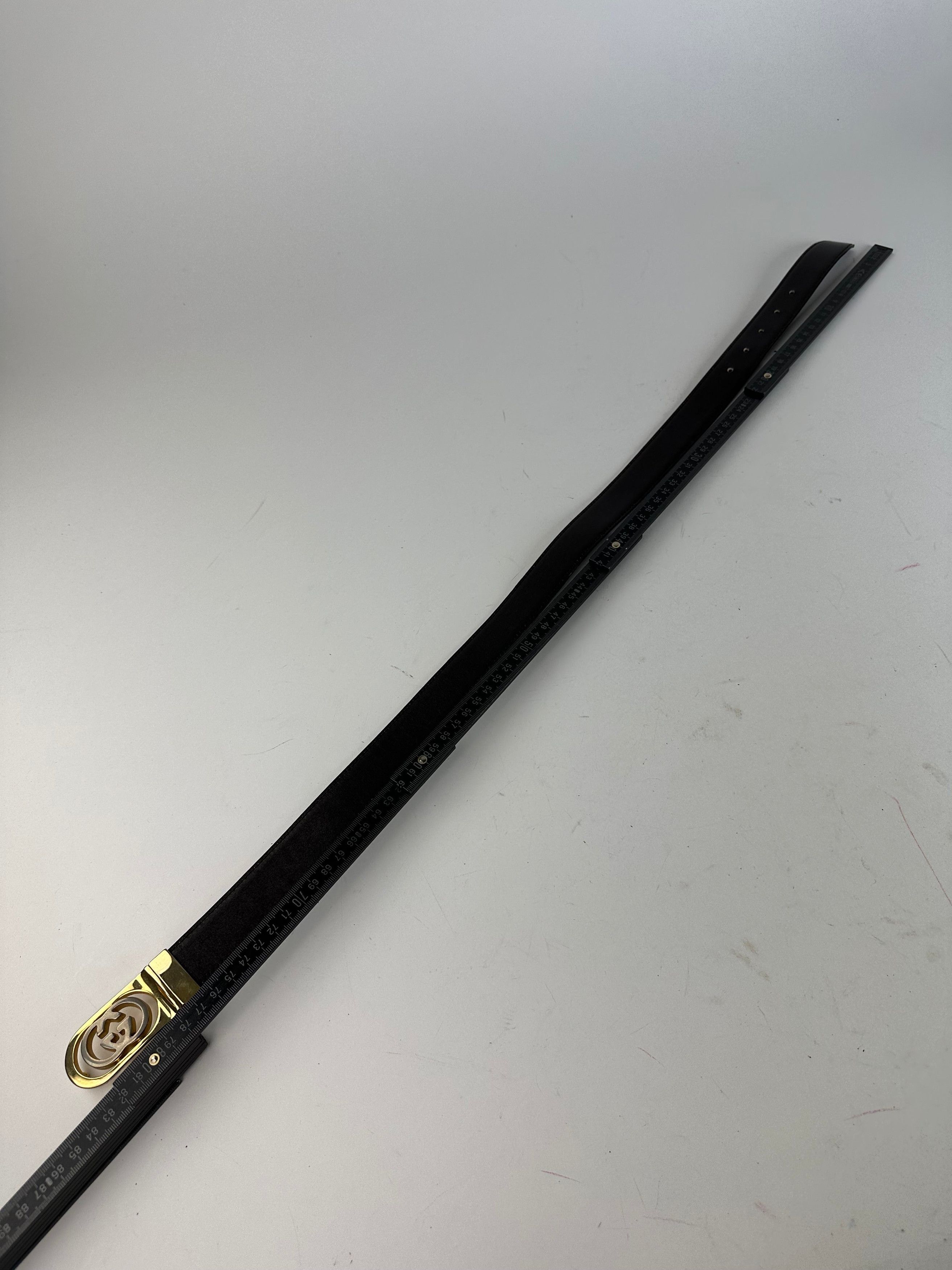 Gucci Vintage GG Leather Belt Brown Size ONE SIZE - 10 Thumbnail