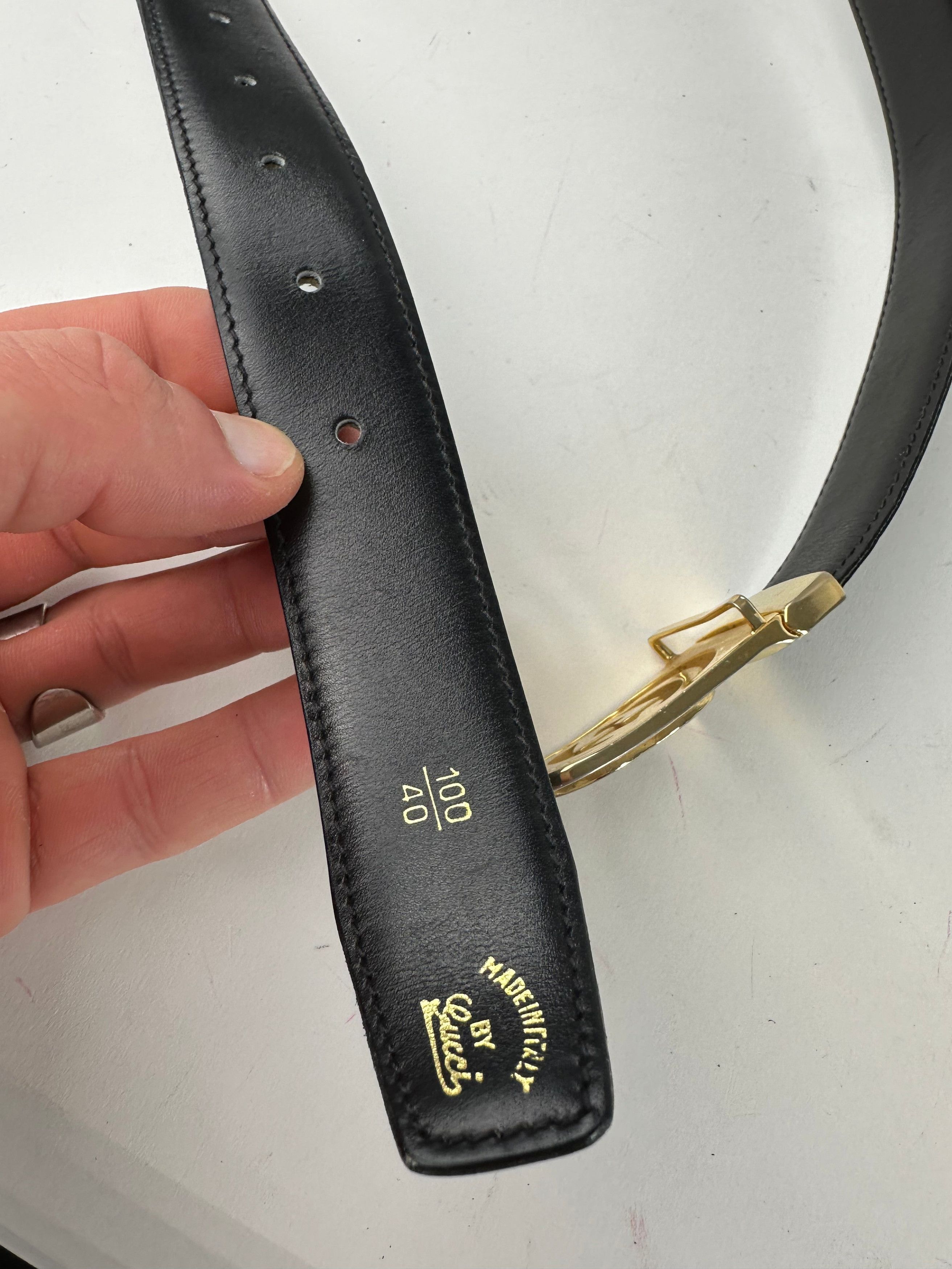 Gucci Vintage GG Leather Belt Brown Size ONE SIZE - 8 Thumbnail
