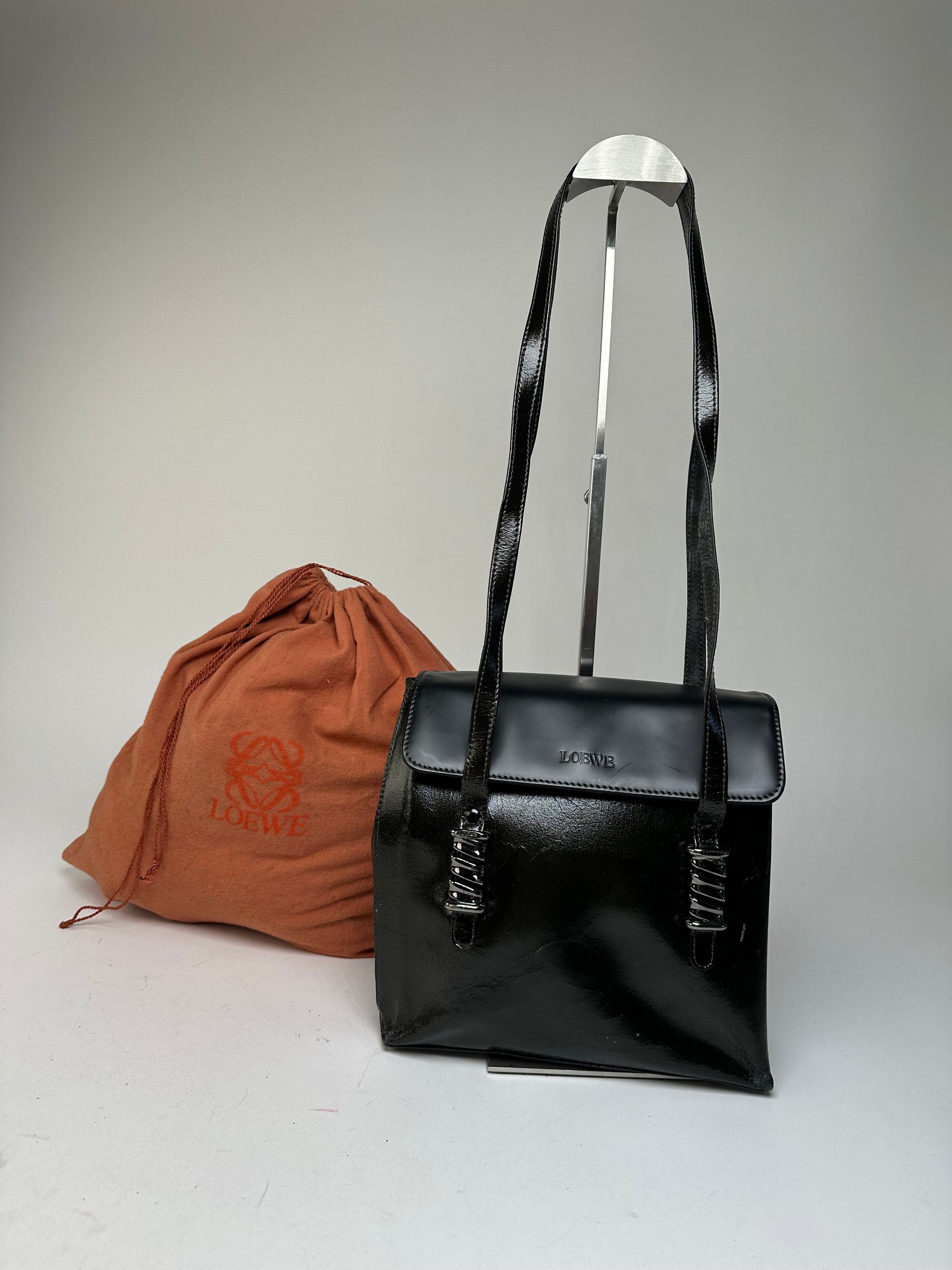 Loewe Vintage Madrid Leather Handbag Black Size ONE SIZE - 6 Thumbnail