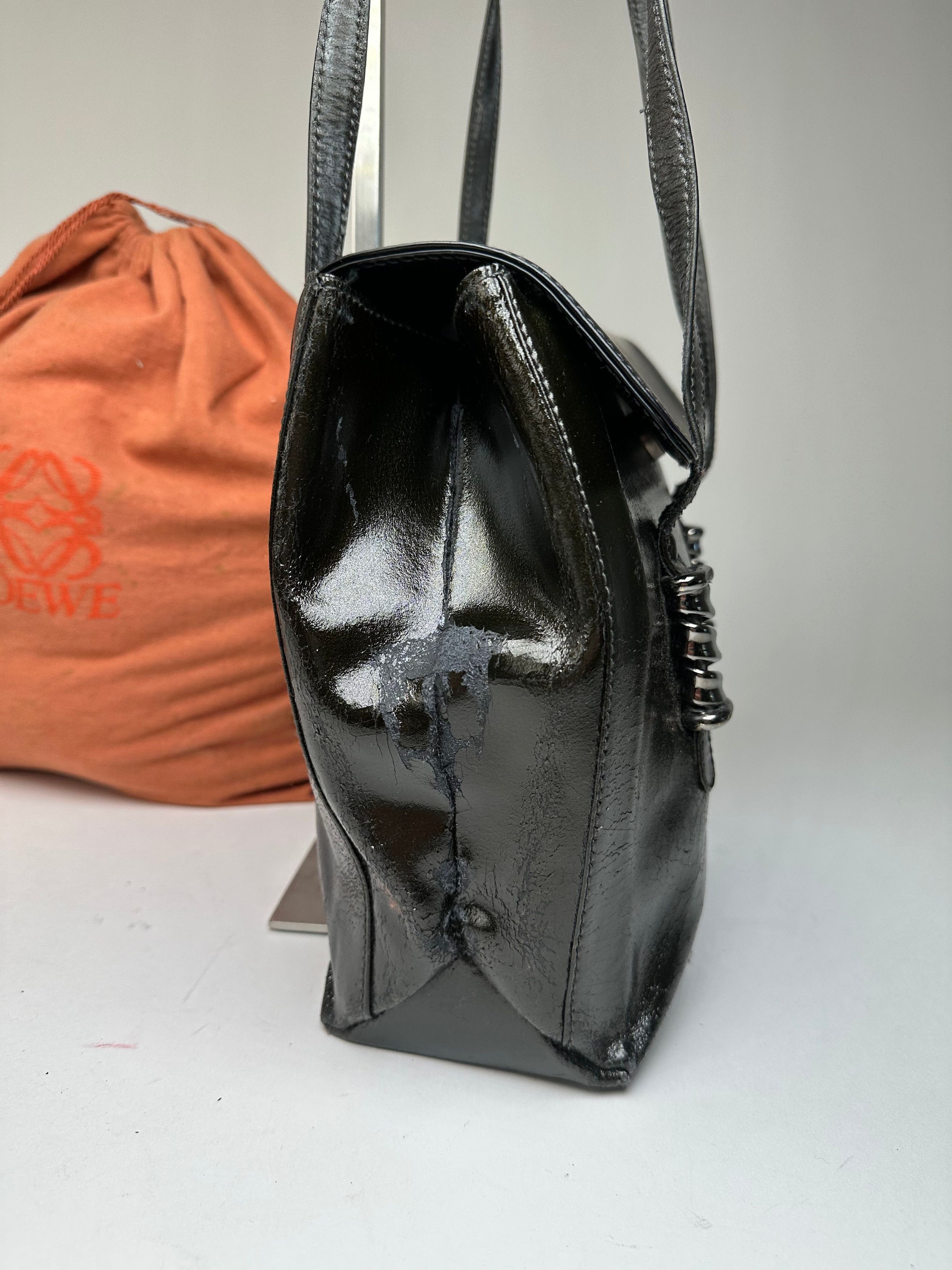 Loewe Vintage Madrid Leather Handbag Black Size ONE SIZE - 8 Thumbnail