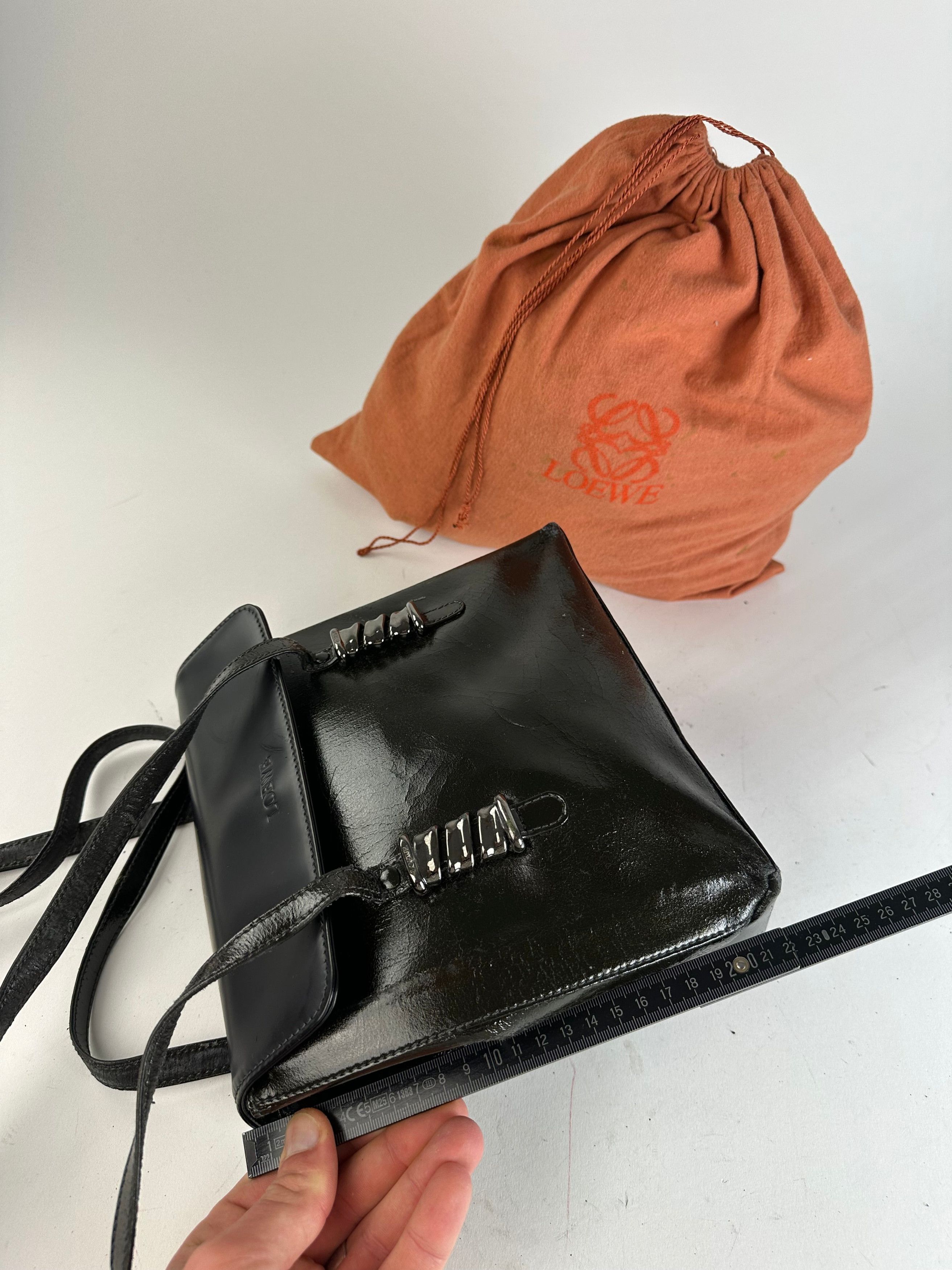 Loewe Vintage Madrid Leather Handbag Black Size ONE SIZE - 12 Thumbnail