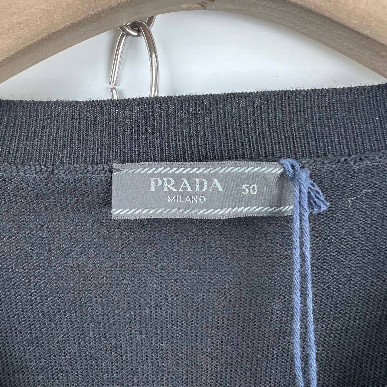 Prada Prada Black V-Neck Knit Sweater Size US M / EU 48-50 / 2 - 3 Thumbnail