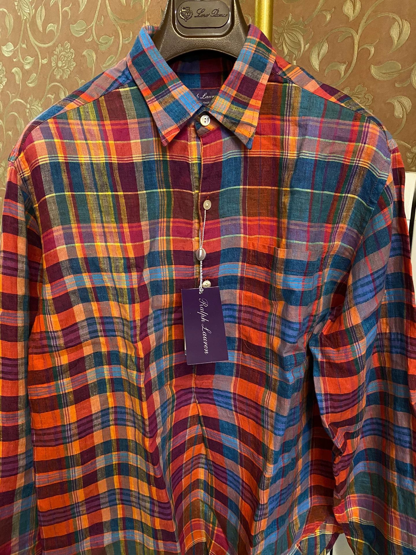 Ralph Lauren Purple Label Ralph Lauren Purple Label Plaid Linen Shirt Size US M / EU 48-50 / 2 - 2 Thumbnail