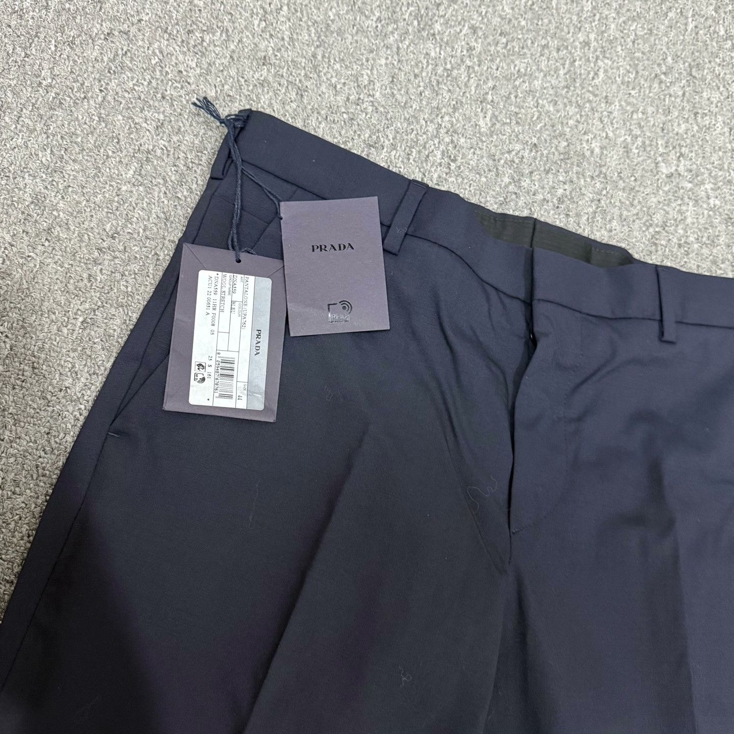 Prada Prada Dark Blue Straight-Leg Trousers Size US 28 / EU 44 - 3 Thumbnail