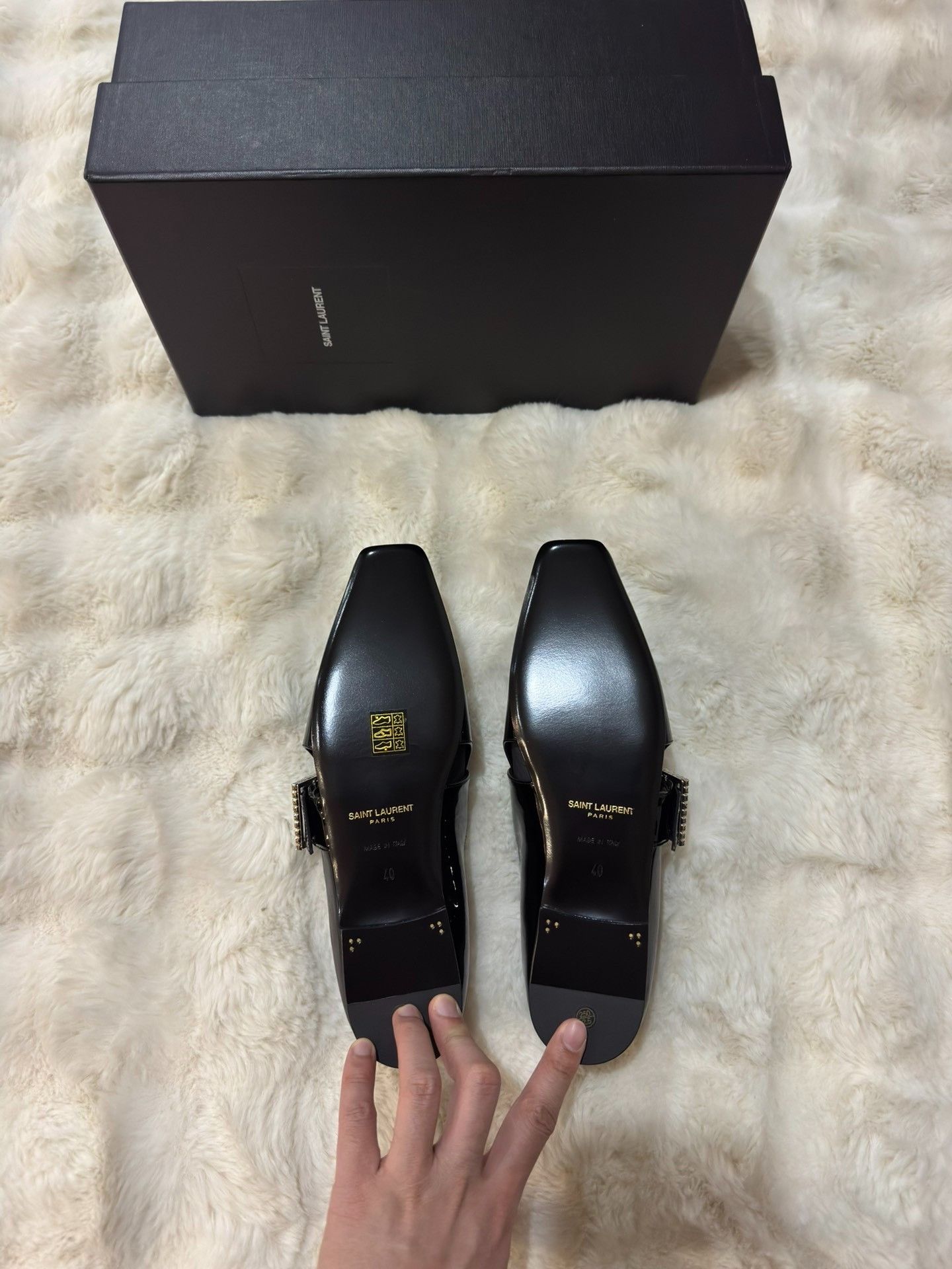 Saint Laurent Paris Saint Laurent Men's Square Buckle Loafers Size US 7 / EU 40 - 5 Thumbnail
