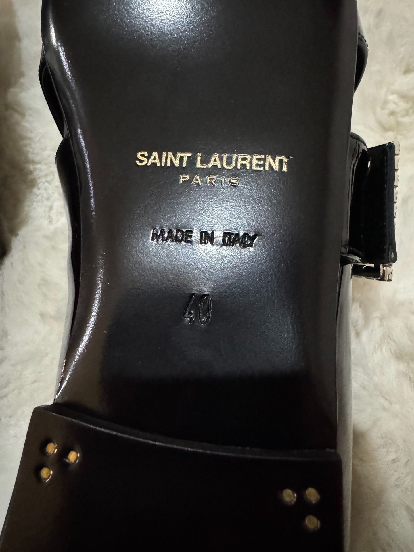Saint Laurent Paris Saint Laurent Men's Square Buckle Loafers Size US 7 / EU 40 - 6 Thumbnail