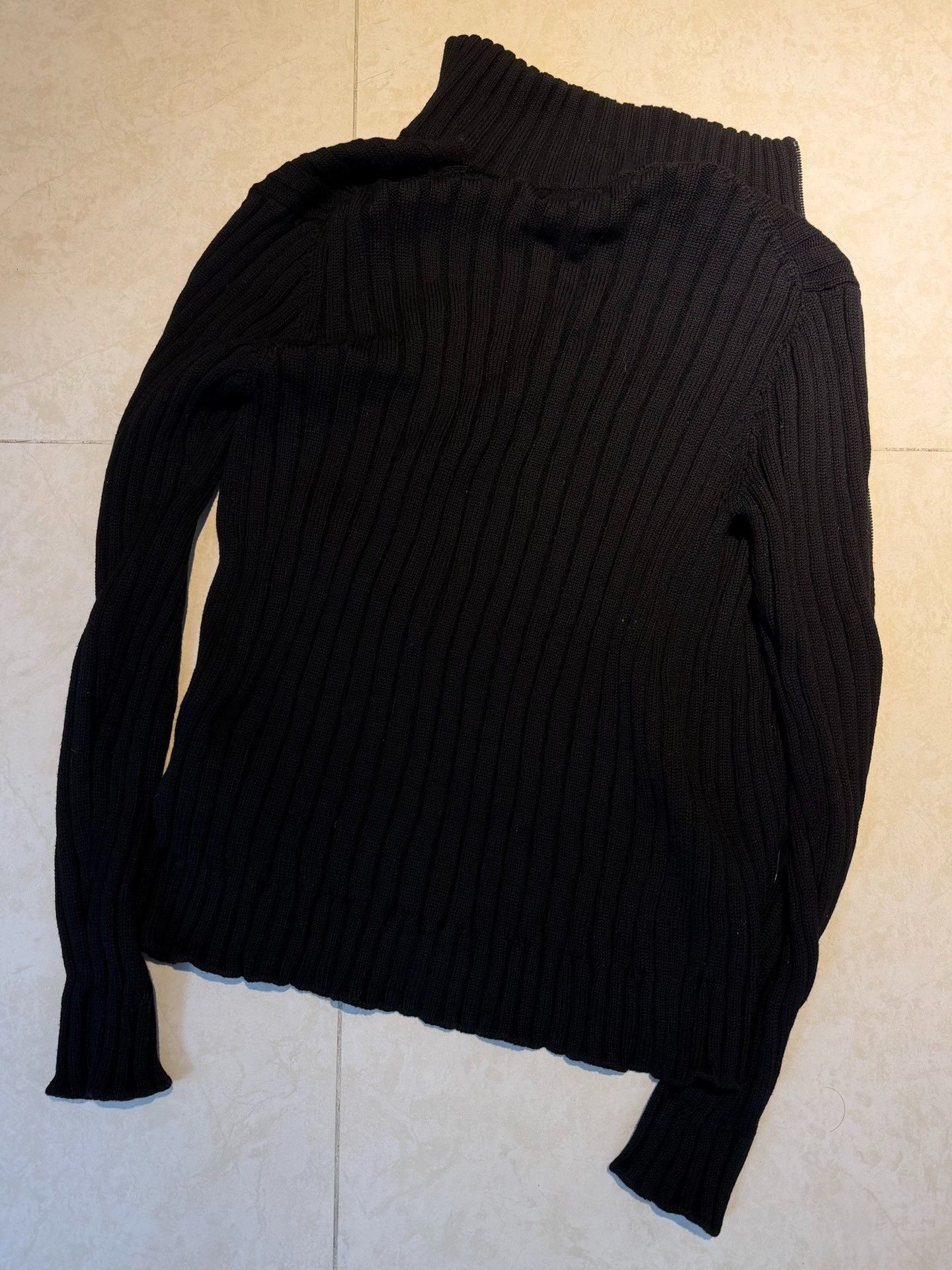 Prada PRADA Ribbed High Neck Zip Wool Jacket Size US M / EU 48-50 / 2 - 4 Thumbnail