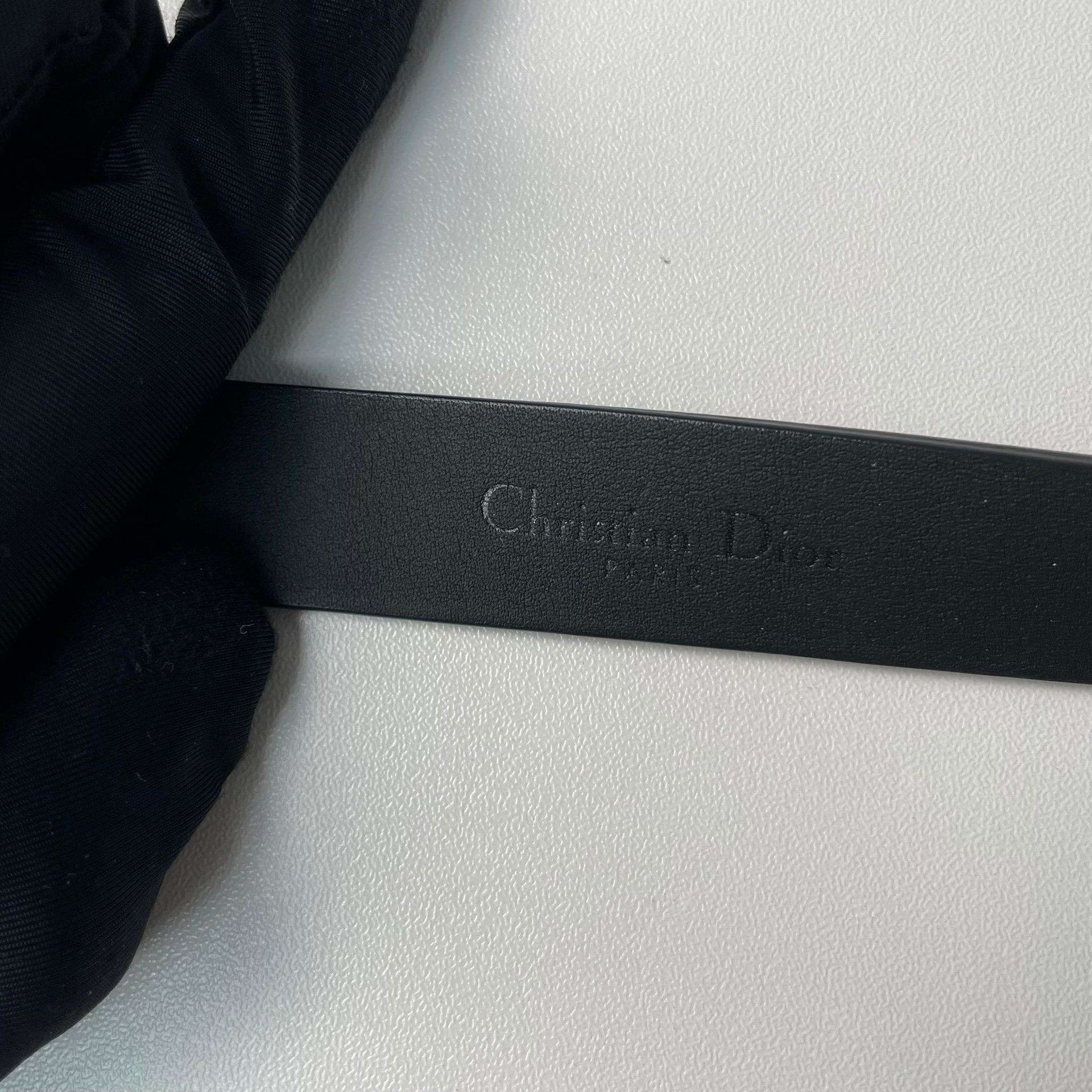 Dior Dior Black Saddle Buckle Matte Leather Belt Size ONE SIZE - 9 Thumbnail