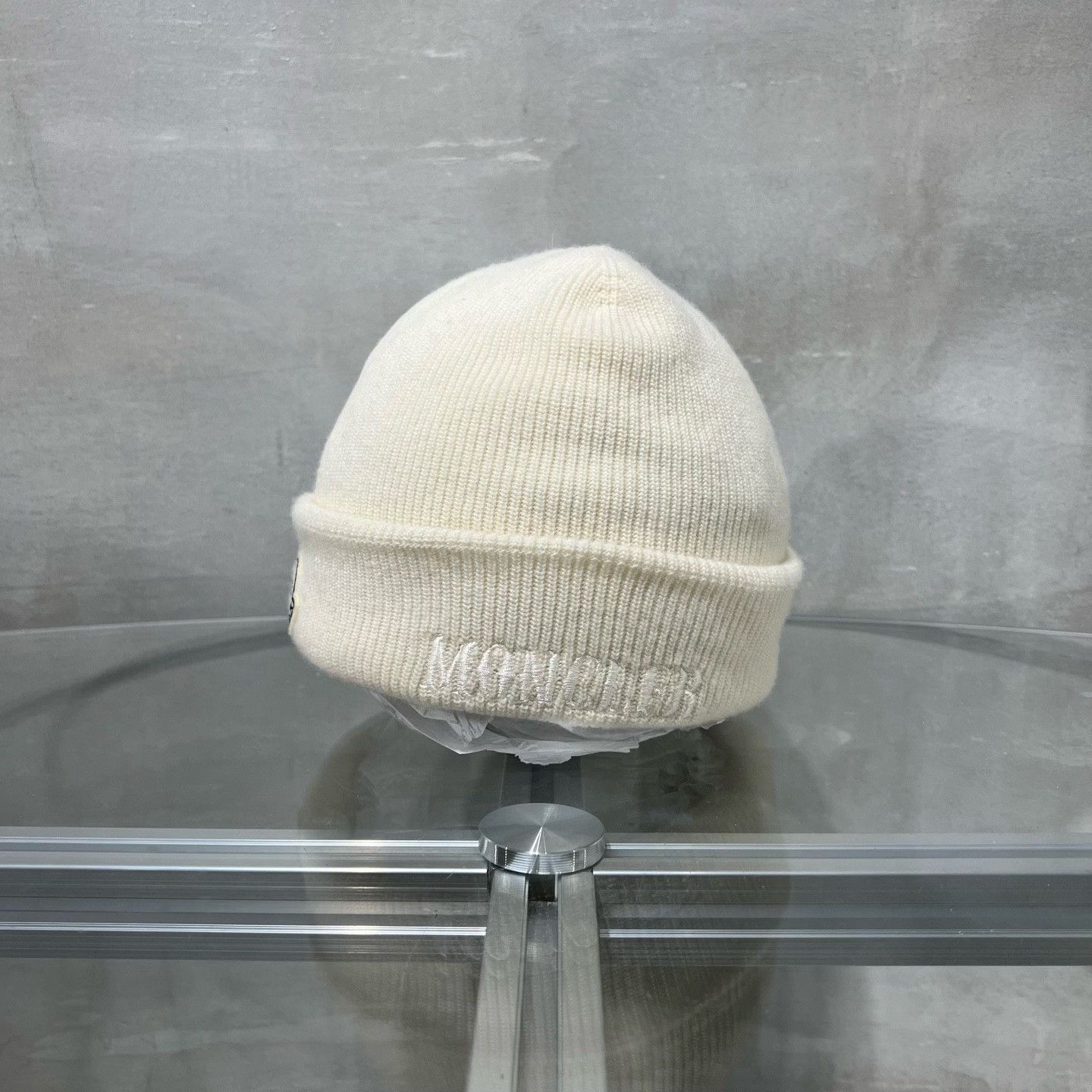 Fragment Design Moncler Frgmt Embroidered Cream Beanie Size ONE SIZE - 2 Thumbnail