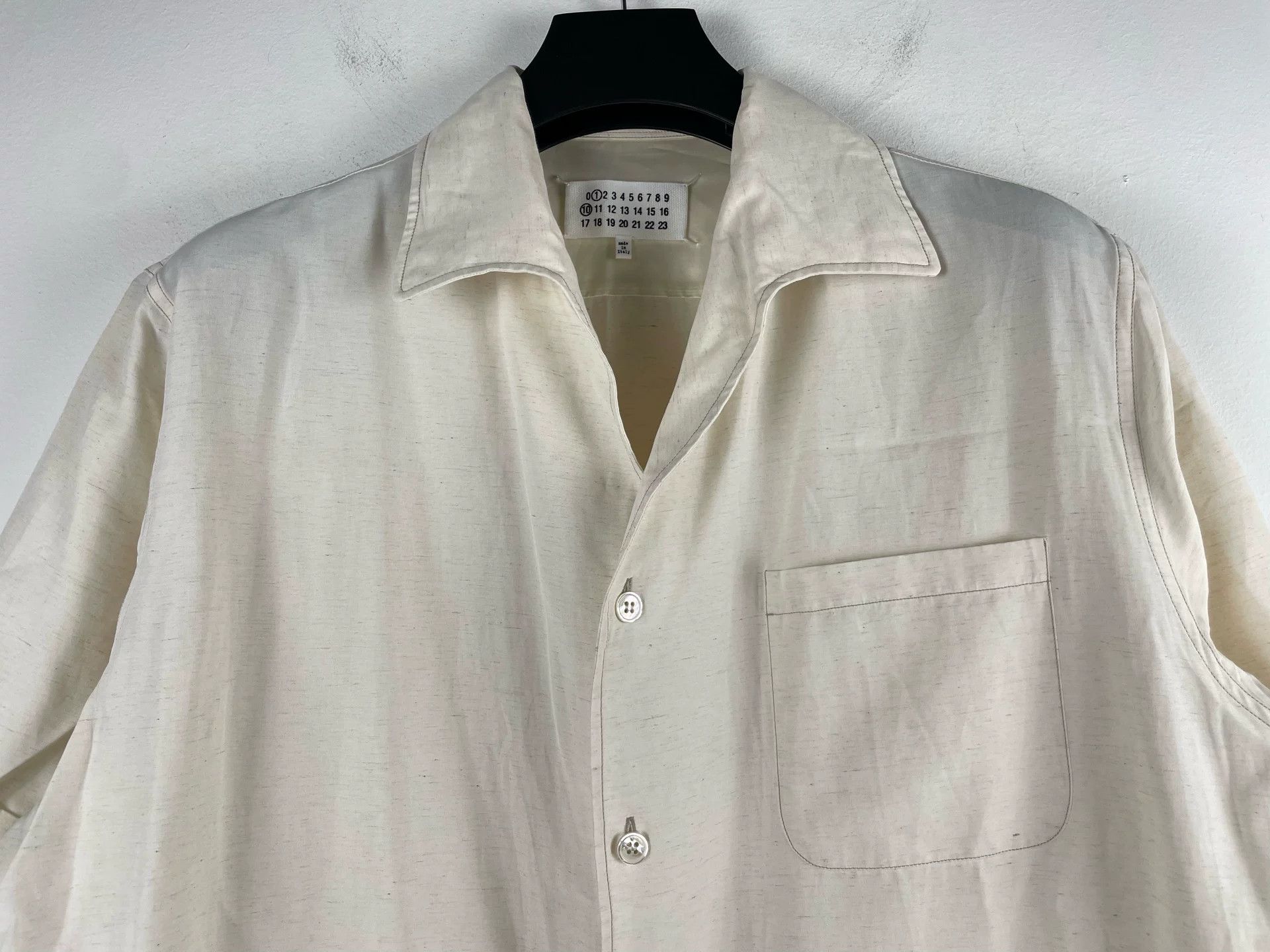 Maison Margiela Maison Margiela White Short-Sleeve Button-Up Size US M / EU 48-50 / 2 - 3 Thumbnail